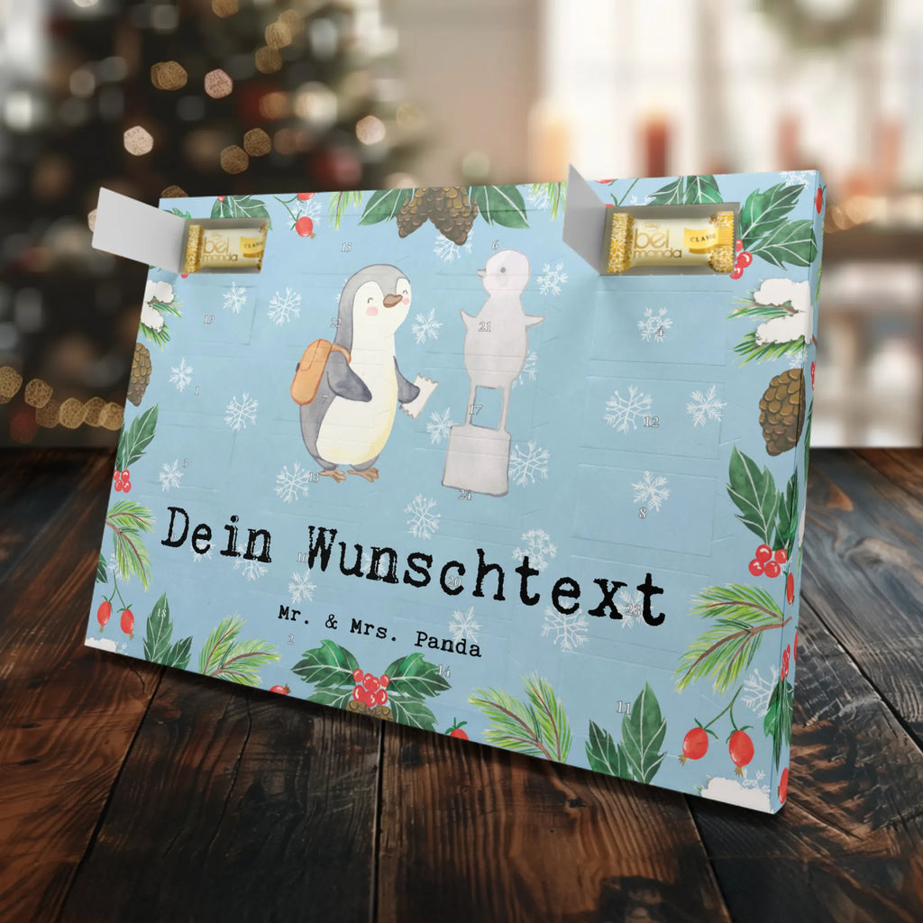 Personalisierter Marzipan Adventskalender Pinguin Museum besuchen Personalisierter Marzipan Adventskalender, Geschenk, Sport, Sportart, Hobby, Schenken, Danke, Dankeschön, Auszeichnung, Gewinn, Sportler, Museum besuchen, Museen