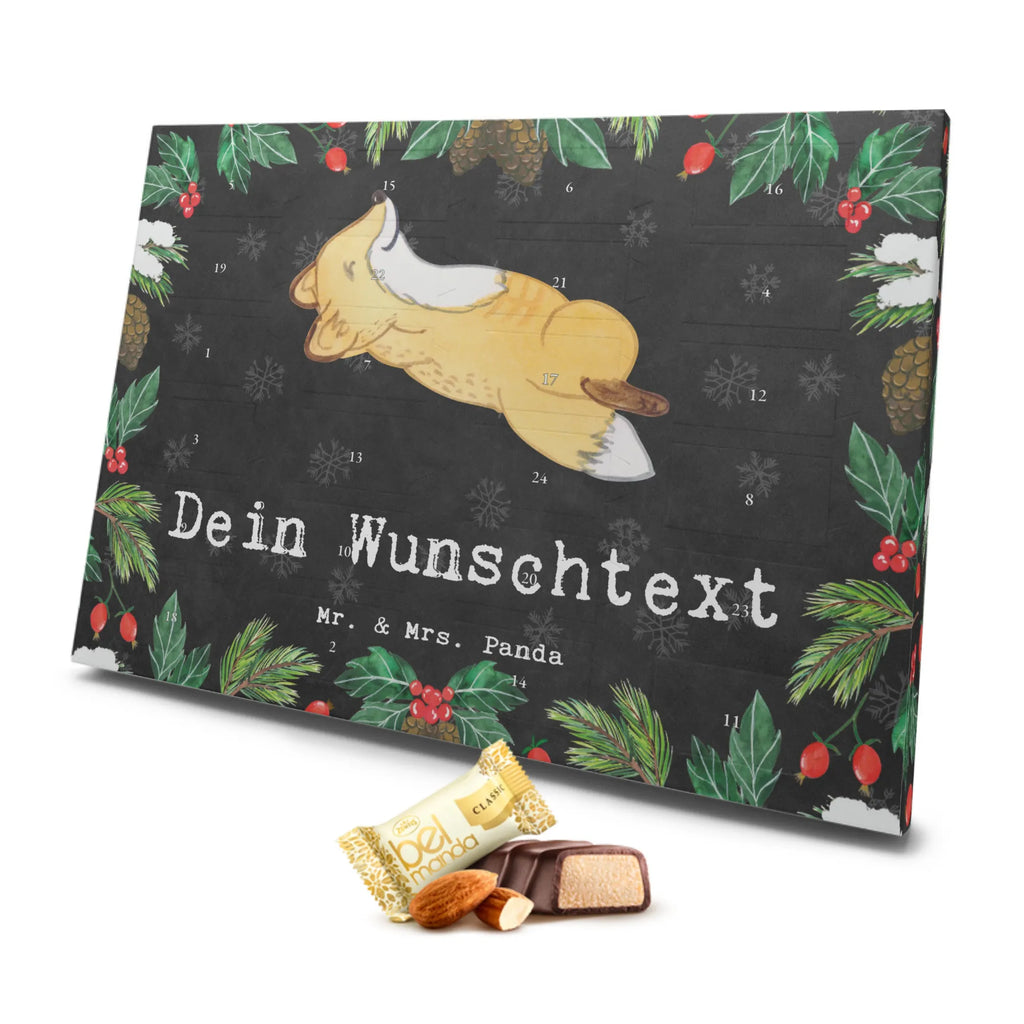 Personalisierter Marzipan Adventskalender Fuchs Crunches Personalisierter Marzipan Adventskalender, Geschenk, Sport, Sportart, Hobby, Schenken, Danke, Dankeschön, Auszeichnung, Gewinn, Sportler, Crunches, Fitness, Bauchpressen, Fitnessstudio