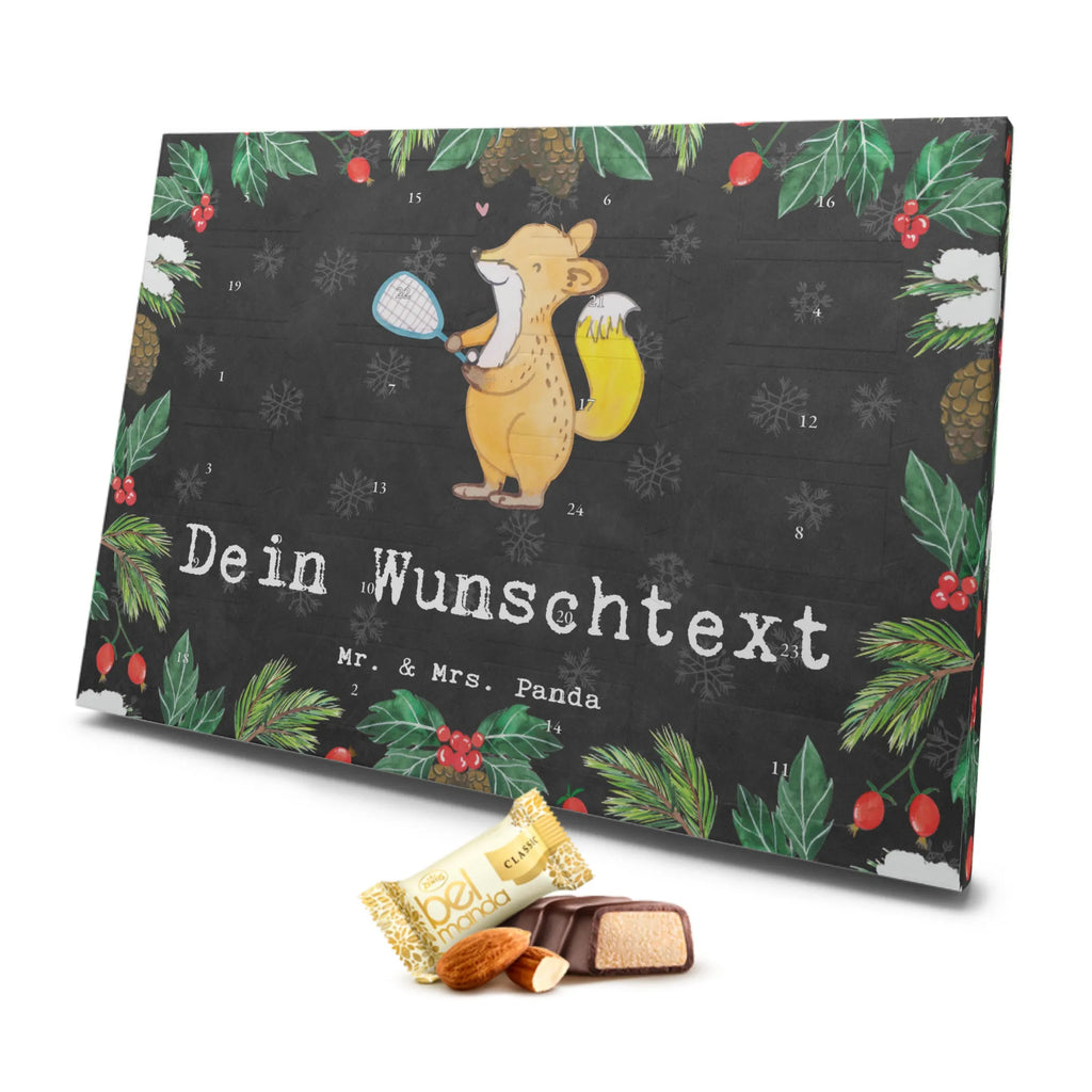 Personalisierter Marzipan Adventskalender Fuchs Squash spielen Personalisierter Marzipan Adventskalender, Geschenk, Sport, Sportart, Hobby, Schenken, Danke, Dankeschön, Auszeichnung, Gewinn, Sportler, Squash spielen, Squashhalle, Ballsport