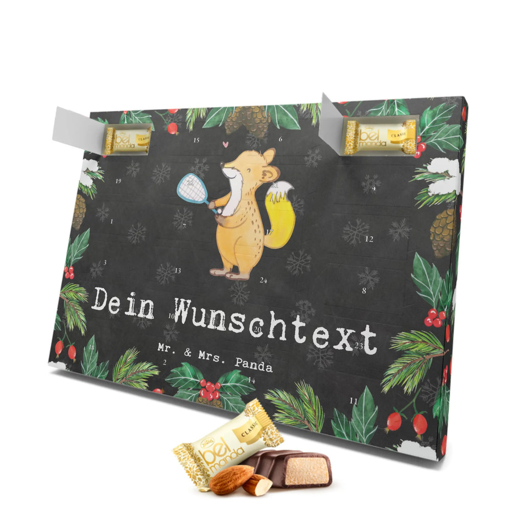 Personalisierter Marzipan Adventskalender Fuchs Squash spielen Personalisierter Marzipan Adventskalender, Geschenk, Sport, Sportart, Hobby, Schenken, Danke, Dankeschön, Auszeichnung, Gewinn, Sportler, Squash spielen, Squashhalle, Ballsport