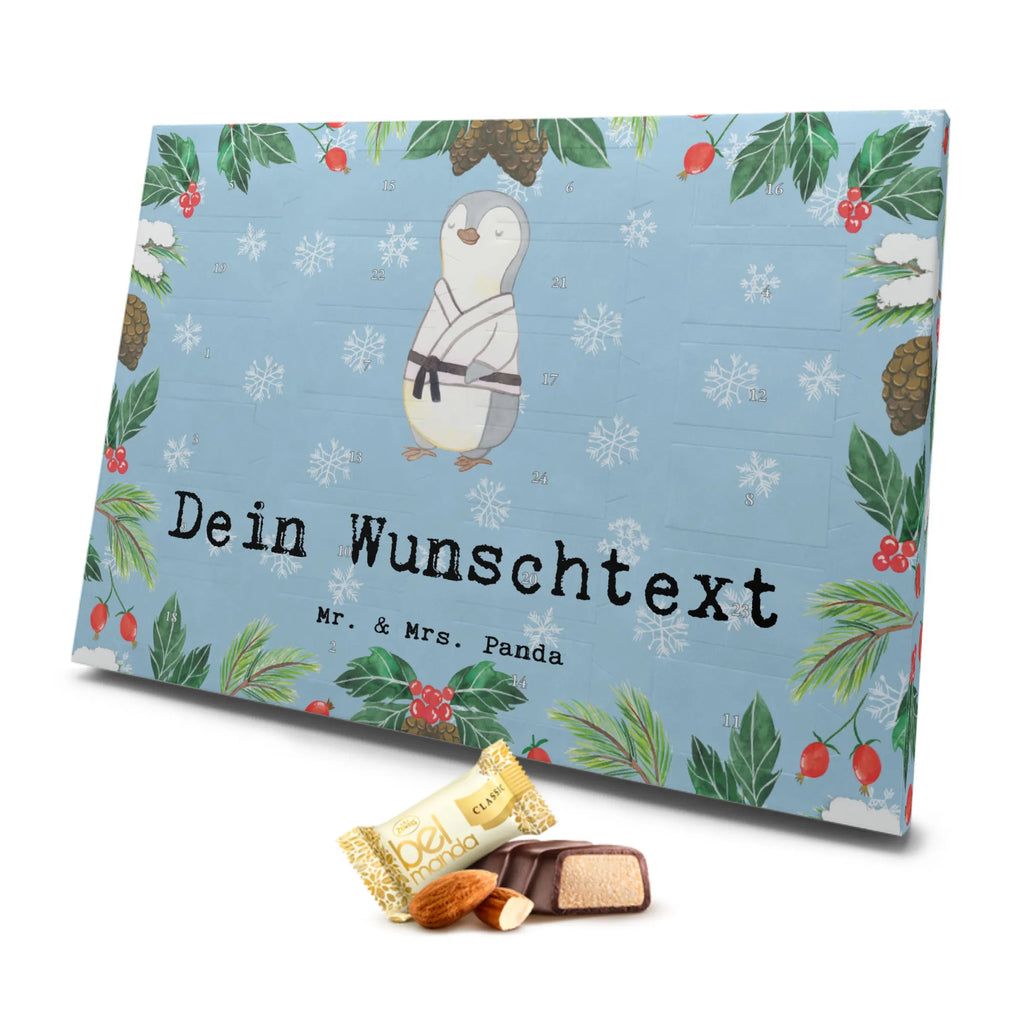 Personalisierter Marzipan Adventskalender Pinguin Karate Personalisierter Marzipan Adventskalender, Geschenk, Sport, Sportart, Hobby, Schenken, Danke, Dankeschön, Auszeichnung, Gewinn, Sportler, Karate, Kampfsportart, Selbstverteidigung, Kampfkunst, Karate Verein