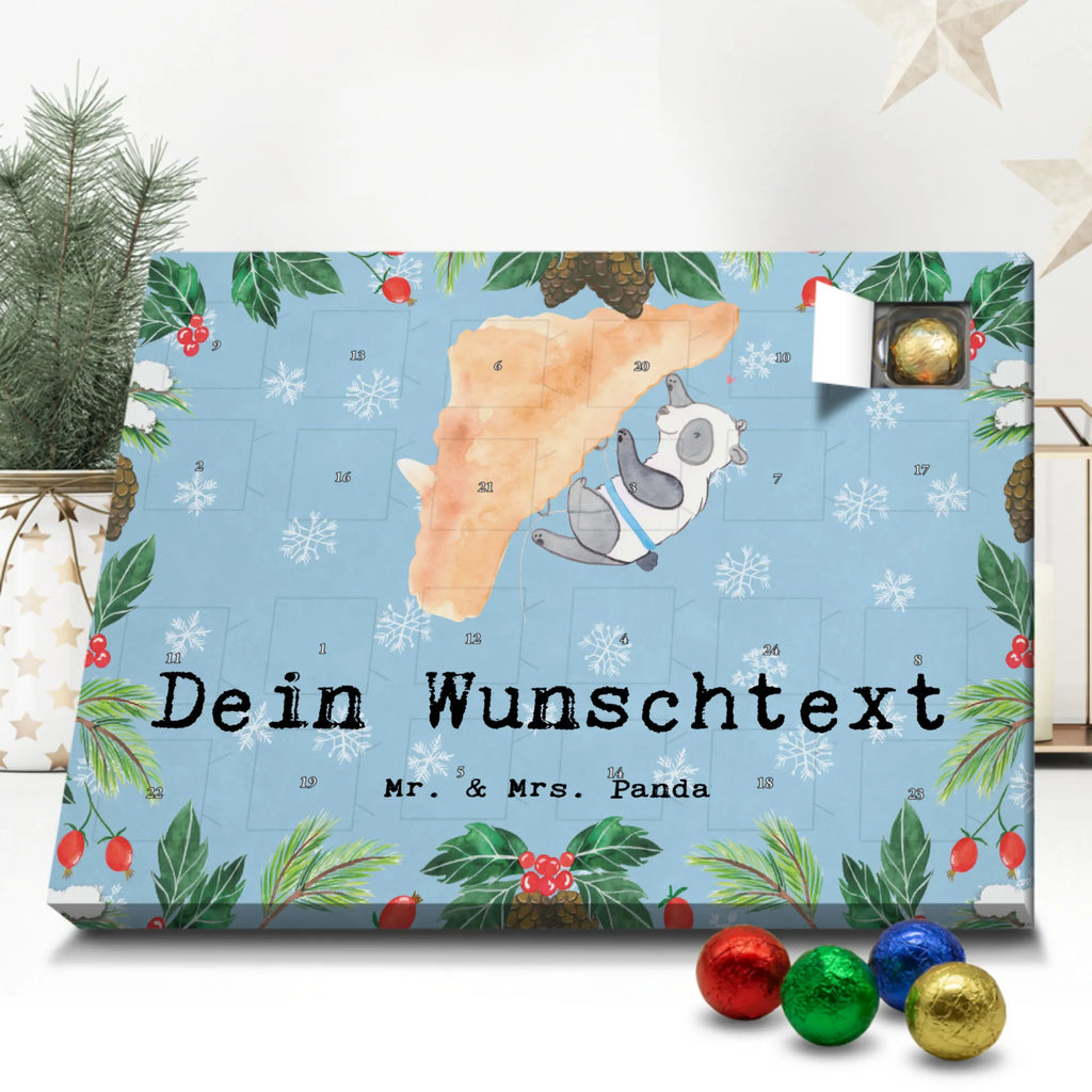 Personalisierter Schoko Adventskalender Panda Klettern Personalisierter Adventskalender, Adventskalender mit Namen, Geschenk, Sport, Sportart, Hobby, Schenken, Danke, Dankeschön, Auszeichnung, Gewinn, Sportler, Klettern, Bouldern, Kletterhalle, Klettersport