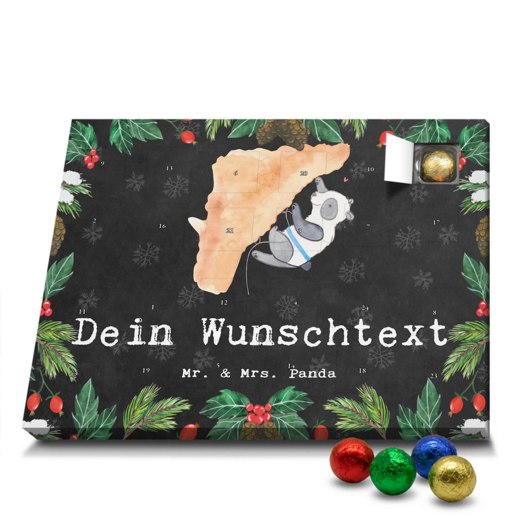 Personalisierter Schoko Adventskalender Panda Klettern Personalisierter Adventskalender, Adventskalender mit Namen, Geschenk, Sport, Sportart, Hobby, Schenken, Danke, Dankeschön, Auszeichnung, Gewinn, Sportler, Klettern, Bouldern, Kletterhalle, Klettersport