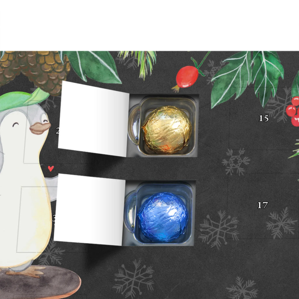 Personalisierter Schoko Adventskalender Pinguin Skateboarden Personalisierter Adventskalender, Adventskalender mit Namen, Geschenk, Sport, Sportart, Hobby, Schenken, Danke, Dankeschön, Auszeichnung, Gewinn, Sportler, Skateboarden, Skateboard fahren, Skaten, Skateboard, Skateplatz