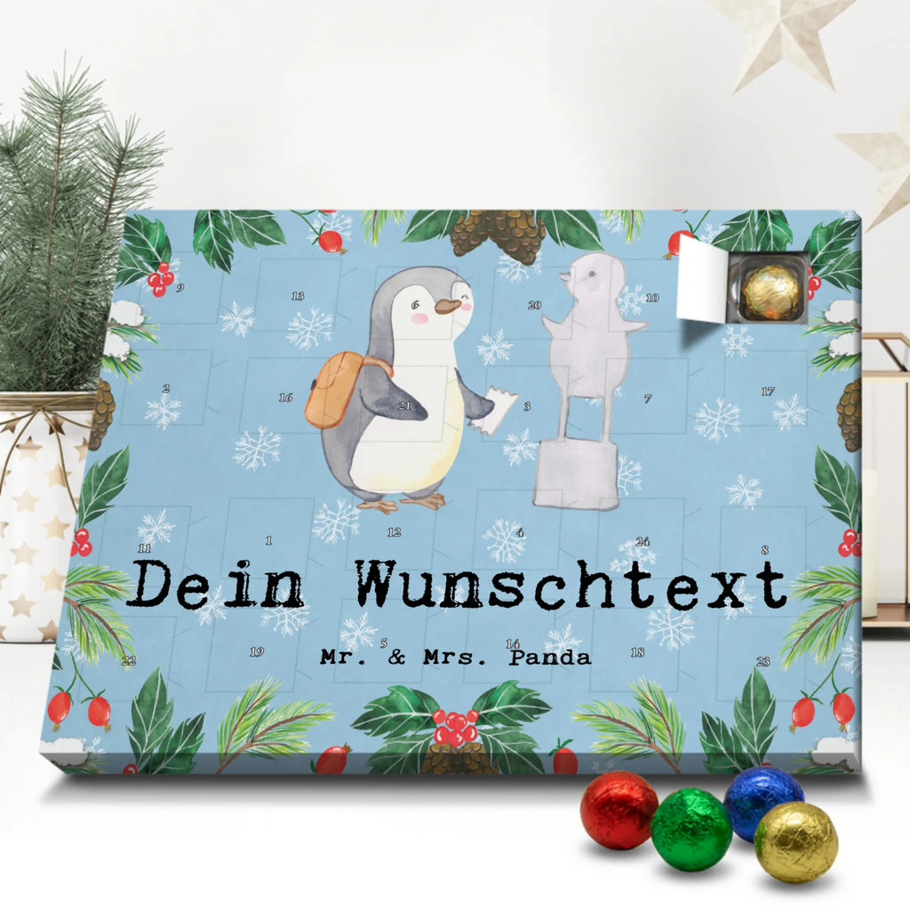 Personalisierter Schoko Adventskalender Pinguin Museum besuchen Personalisierter Adventskalender, Adventskalender mit Namen, Geschenk, Sport, Sportart, Hobby, Schenken, Danke, Dankeschön, Auszeichnung, Gewinn, Sportler, Museum besuchen, Museen