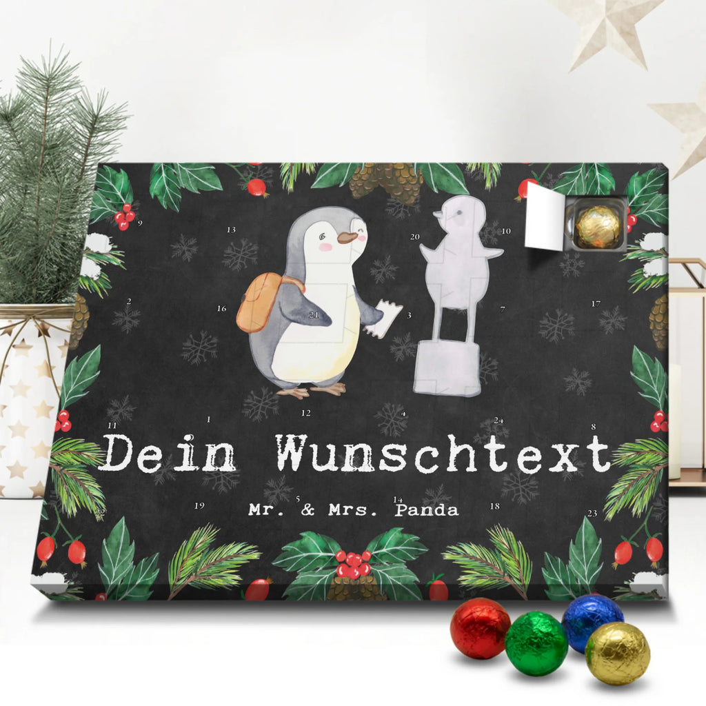 Personalisierter Schoko Adventskalender Pinguin Museum besuchen Personalisierter Adventskalender, Adventskalender mit Namen, Geschenk, Sport, Sportart, Hobby, Schenken, Danke, Dankeschön, Auszeichnung, Gewinn, Sportler, Museum besuchen, Museen