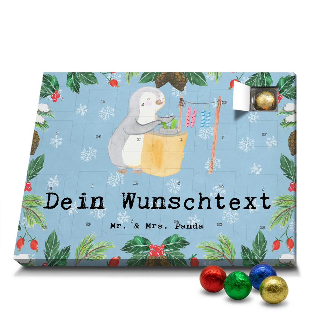 Personalisierter Schoko Adventskalender Pinguin Kerzenziehen Personalisierter Adventskalender, Adventskalender mit Namen, Geschenk, Sport, Sportart, Hobby, Schenken, Danke, Dankeschön, Auszeichnung, Gewinn, Sportler, Kerzenziehen, Kerzen ziehen. DIY, Deko basteln