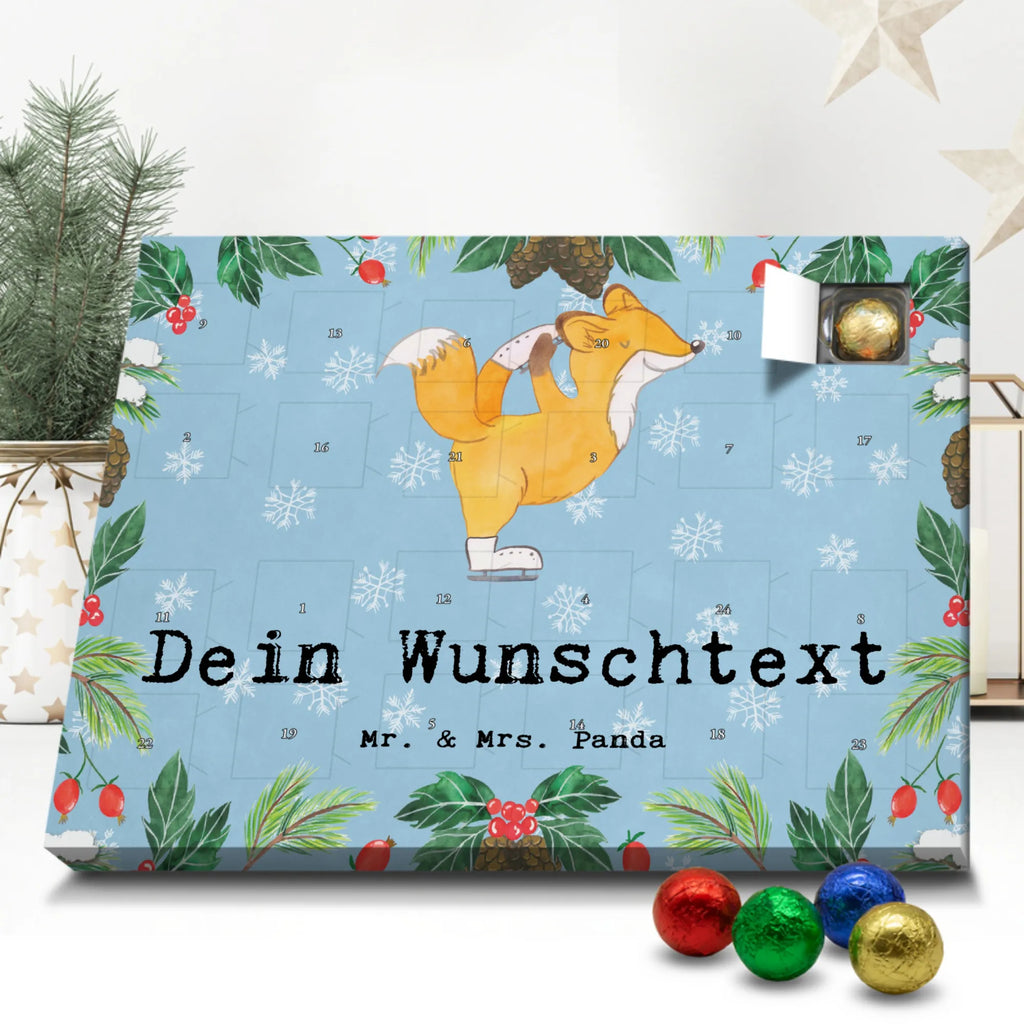 Personalisierter Schoko Adventskalender Fuchs Eiskunstläufer Personalisierter Adventskalender, Adventskalender mit Namen, Geschenk, Sport, Sportart, Hobby, Schenken, Danke, Dankeschön, Auszeichnung, Gewinn, Sportler, Eiskunstläufer, Eiskunstläuferin, Eiskunst