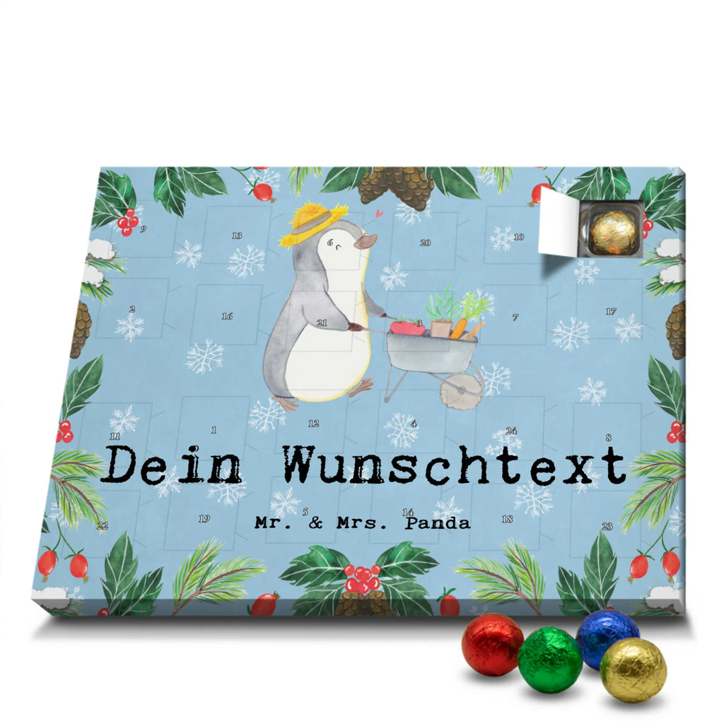 Personalisierter Schoko Adventskalender Pinguin Gartenarbeit Personalisierter Adventskalender, Adventskalender mit Namen, Geschenk, Sport, Sportart, Hobby, Schenken, Danke, Dankeschön, Auszeichnung, Gewinn, Sportler, Gartenarbeit, Urban gardening, Gärtnern, Gartenpflege