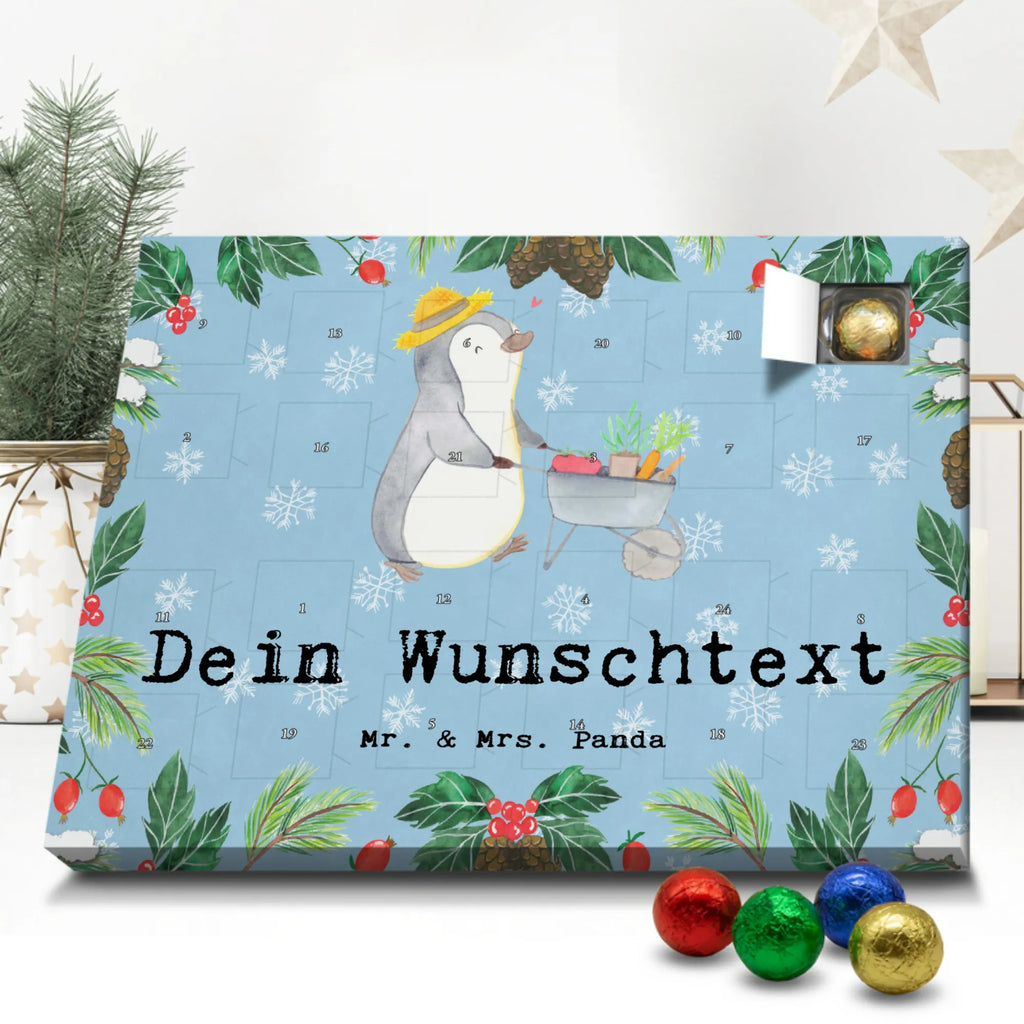 Personalisierter Schoko Adventskalender Pinguin Gartenarbeit Personalisierter Adventskalender, Adventskalender mit Namen, Geschenk, Sport, Sportart, Hobby, Schenken, Danke, Dankeschön, Auszeichnung, Gewinn, Sportler, Gartenarbeit, Urban gardening, Gärtnern, Gartenpflege