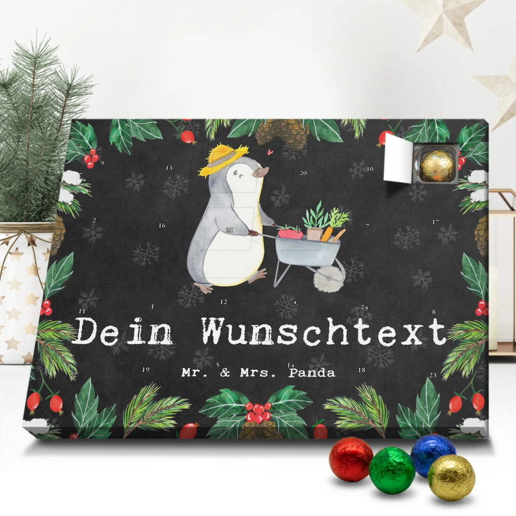 Personalisierter Schoko Adventskalender Pinguin Gartenarbeit Personalisierter Adventskalender, Adventskalender mit Namen, Geschenk, Sport, Sportart, Hobby, Schenken, Danke, Dankeschön, Auszeichnung, Gewinn, Sportler, Gartenarbeit, Urban gardening, Gärtnern, Gartenpflege