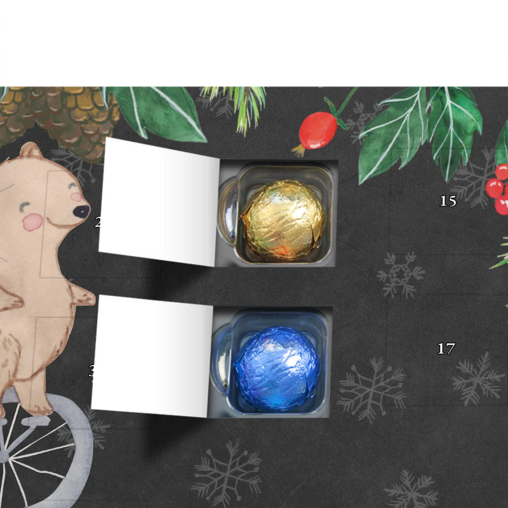 Personalisierter Schoko Adventskalender Bär Einrad fahren Personalisierter Adventskalender, Adventskalender mit Namen, Geschenk, Sport, Sportart, Hobby, Schenken, Danke, Dankeschön, Auszeichnung, Gewinn, Sportler, Einrad fahren