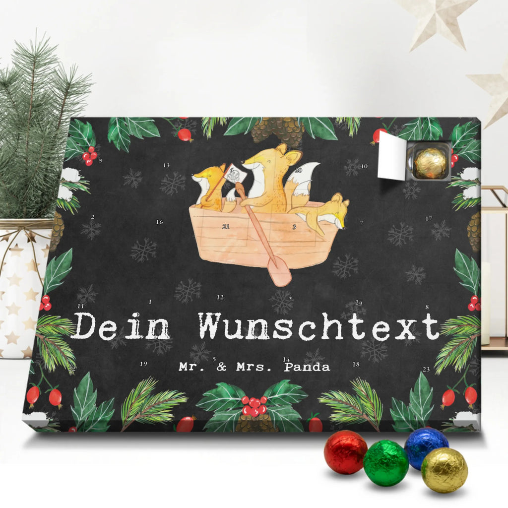 Personalisierter Schoko Adventskalender Fuchs Kanufahren Personalisierter Adventskalender, Adventskalender mit Namen, Geschenk, Sport, Sportart, Hobby, Schenken, Danke, Dankeschön, Auszeichnung, Gewinn, Sportler, Kanu fahren, Kanu Schule, Kanuverleih, Kanutour, Paddeltour