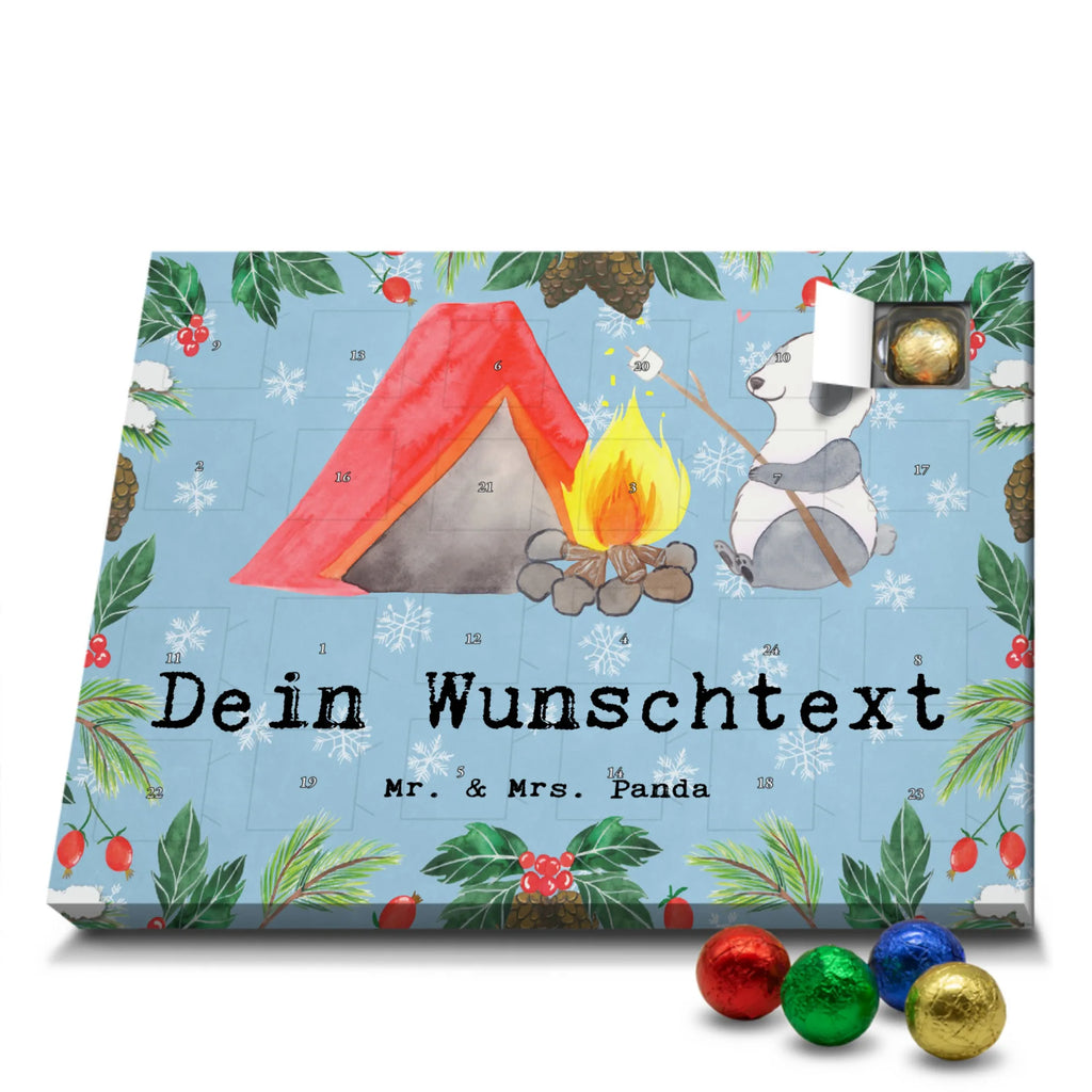 Personalisierter Schoko Adventskalender Panda Campen Personalisierter Adventskalender, Adventskalender mit Namen, Geschenk, Sport, Sportart, Hobby, Schenken, Danke, Dankeschön, Auszeichnung, Gewinn, Sportler, Campen, Camping, campen gehen, Zelten, Campingplatz