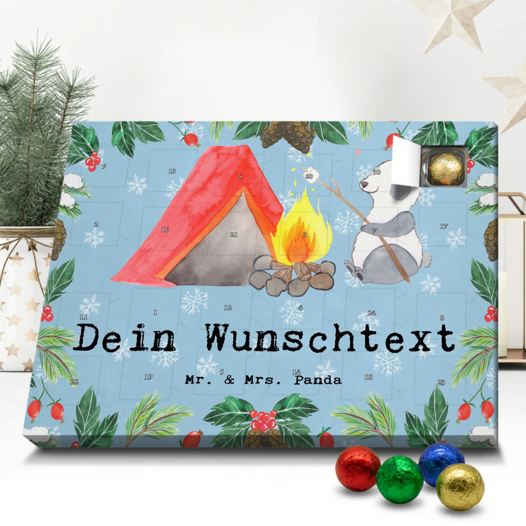 Personalisierter Schoko Adventskalender Panda Campen Personalisierter Adventskalender, Adventskalender mit Namen, Geschenk, Sport, Sportart, Hobby, Schenken, Danke, Dankeschön, Auszeichnung, Gewinn, Sportler, Campen, Camping, campen gehen, Zelten, Campingplatz