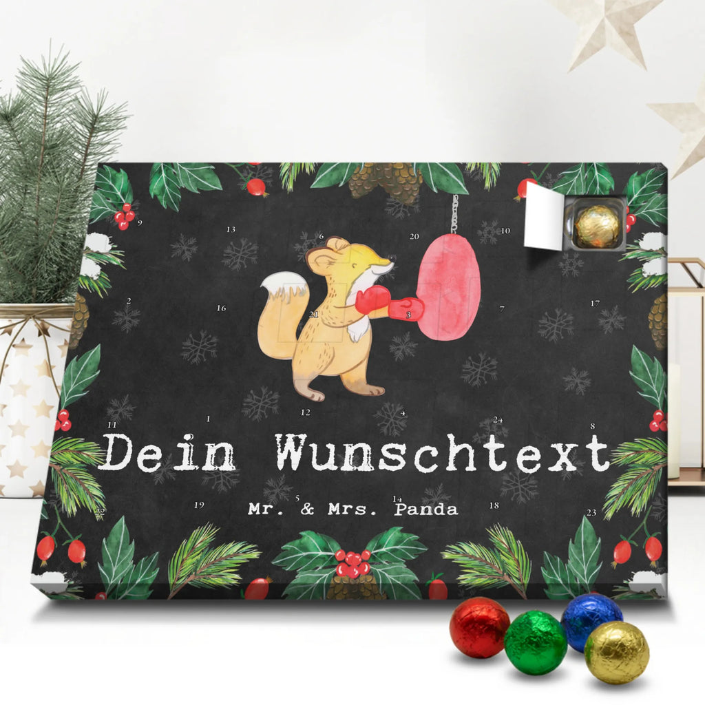 Personalisierter Schoko Adventskalender Fuchs Boxen Personalisierter Adventskalender, Adventskalender mit Namen, Geschenk, Sport, Sportart, Hobby, Schenken, Danke, Dankeschön, Auszeichnung, Gewinn, Sportler, Boxen, Boxkampf, Boxtraining