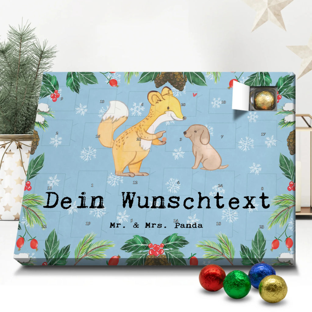 Personalisierter Schoko Adventskalender Fuchs Hundetraining Personalisierter Adventskalender, Adventskalender mit Namen, Geschenk, Sport, Sportart, Hobby, Schenken, Danke, Dankeschön, Auszeichnung, Gewinn, Sportler, Hundetraining, Hundeerziehung, Hundeschule, Welpenschule, Hundeprüfung