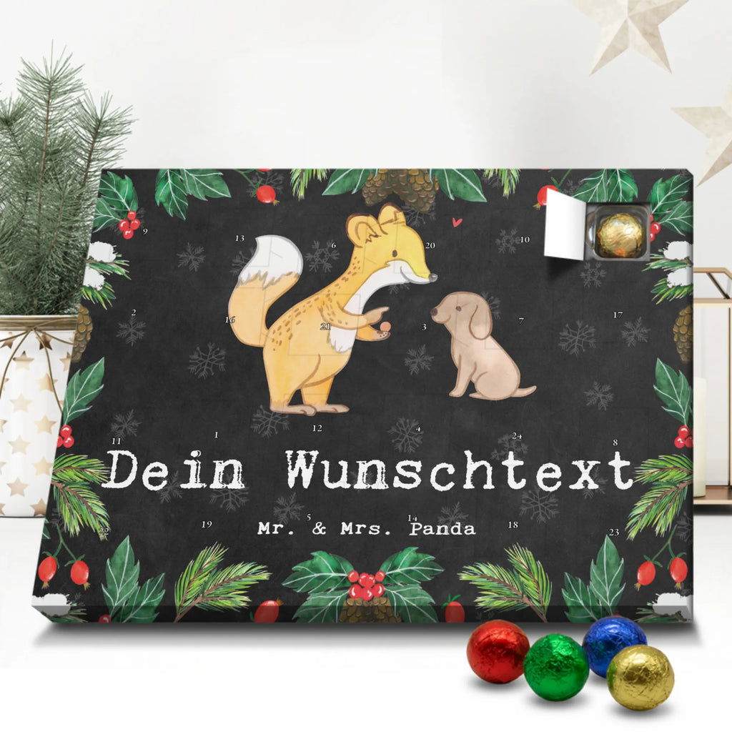 Personalisierter Schoko Adventskalender Fuchs Hundetraining Personalisierter Adventskalender, Adventskalender mit Namen, Geschenk, Sport, Sportart, Hobby, Schenken, Danke, Dankeschön, Auszeichnung, Gewinn, Sportler, Hundetraining, Hundeerziehung, Hundeschule, Welpenschule, Hundeprüfung