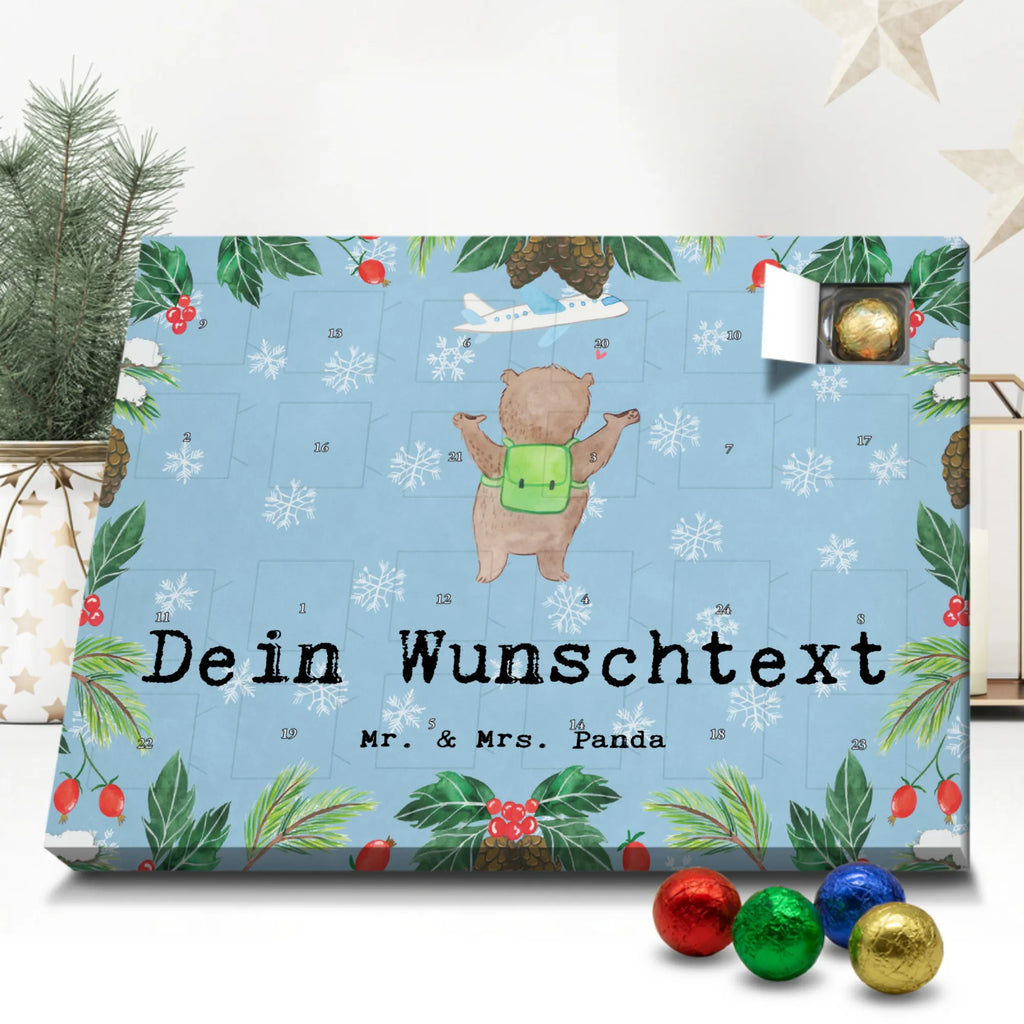 Personalisierter Schoko Adventskalender Bär Reisen Personalisierter Adventskalender, Adventskalender mit Namen, Geschenk, Sport, Sportart, Hobby, Schenken, Danke, Dankeschön, Auszeichnung, Gewinn, Sportler, Reisen, Weltreise, Urlaub, Urlaube, Auslandsjahr, Austauschjahr, Schüleraustausch, Reisegruppe, Reiseveranstalter, Reisebüro