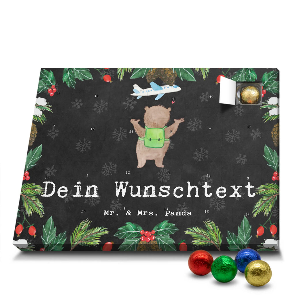 Personalisierter Schoko Adventskalender Bär Reisen Personalisierter Adventskalender, Adventskalender mit Namen, Geschenk, Sport, Sportart, Hobby, Schenken, Danke, Dankeschön, Auszeichnung, Gewinn, Sportler, Reisen, Weltreise, Urlaub, Urlaube, Auslandsjahr, Austauschjahr, Schüleraustausch, Reisegruppe, Reiseveranstalter, Reisebüro