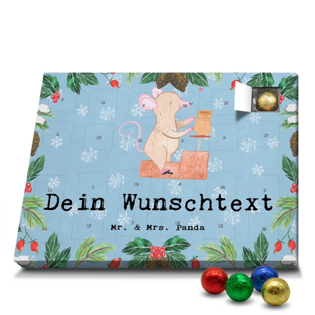 Personalisierter Schoko Adventskalender Maus Töpfern Personalisierter Adventskalender, Adventskalender mit Namen, Geschenk, Sport, Sportart, Hobby, Schenken, Danke, Dankeschön, Auszeichnung, Gewinn, Sportler, Töpfern, Töpferei, Töpferkurs