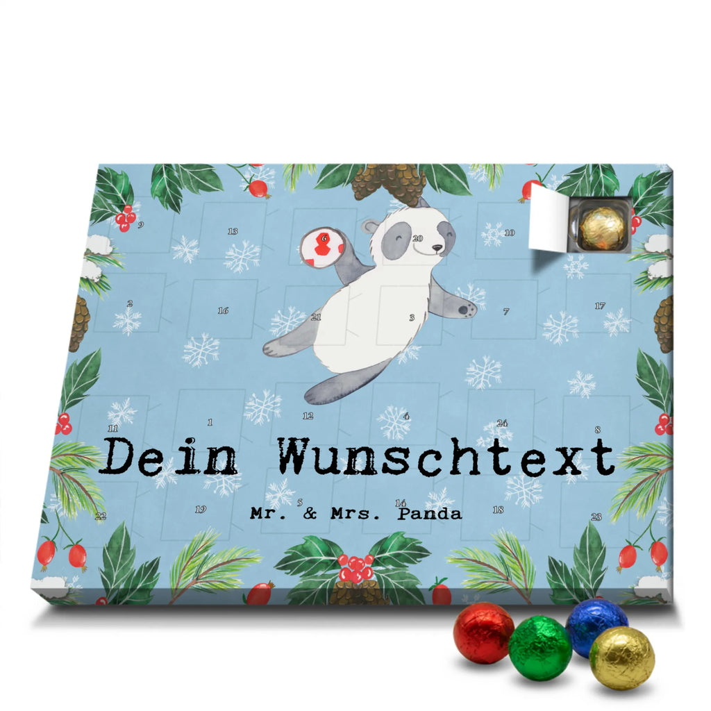 Personalisierter Schoko Adventskalender Panda Handball spielen Personalisierter Adventskalender, Adventskalender mit Namen, Geschenk, Sport, Sportart, Hobby, Schenken, Danke, Dankeschön, Auszeichnung, Gewinn, Sportler, Handball spielen, Handball Turnier, Handball Club, Handball Verein