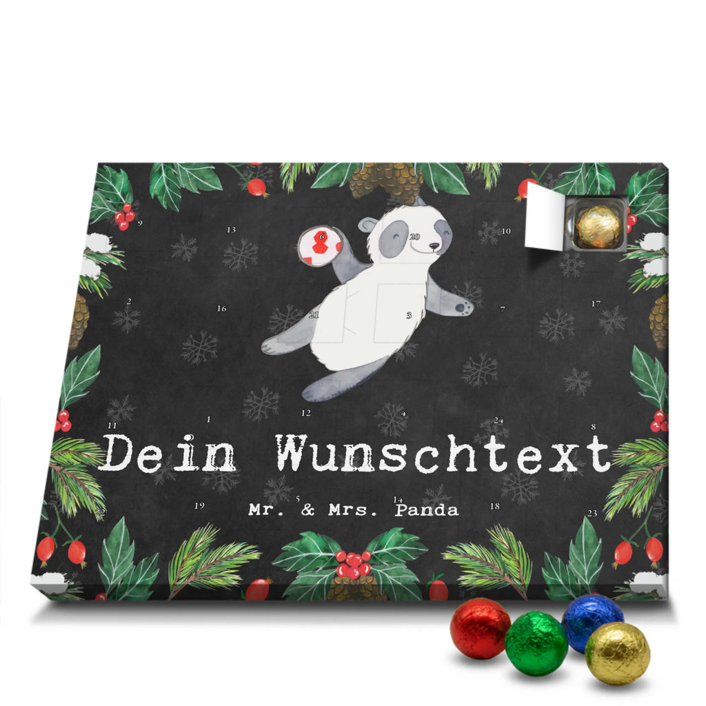 Personalisierter Schoko Adventskalender Panda Handball spielen Personalisierter Adventskalender, Adventskalender mit Namen, Geschenk, Sport, Sportart, Hobby, Schenken, Danke, Dankeschön, Auszeichnung, Gewinn, Sportler, Handball spielen, Handball Turnier, Handball Club, Handball Verein