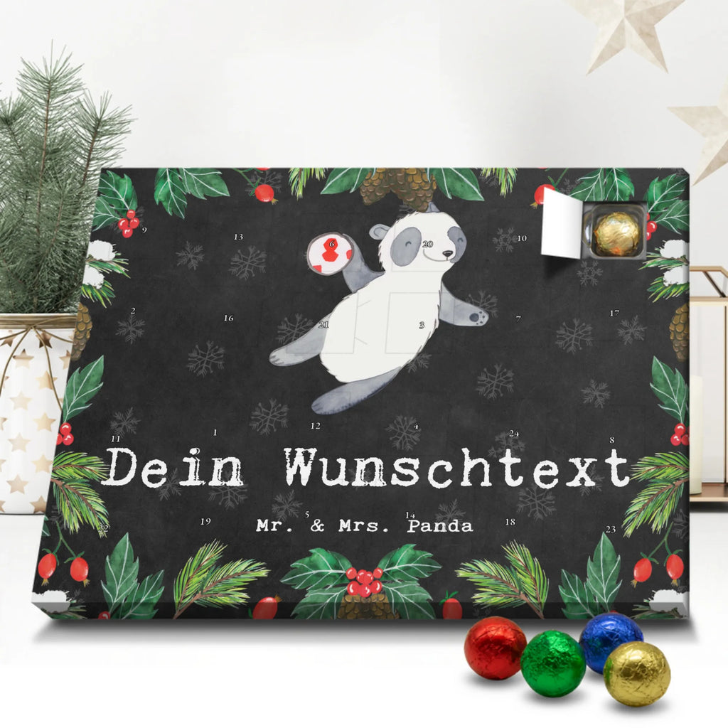 Personalisierter Schoko Adventskalender Panda Handball spielen Personalisierter Adventskalender, Adventskalender mit Namen, Geschenk, Sport, Sportart, Hobby, Schenken, Danke, Dankeschön, Auszeichnung, Gewinn, Sportler, Handball spielen, Handball Turnier, Handball Club, Handball Verein