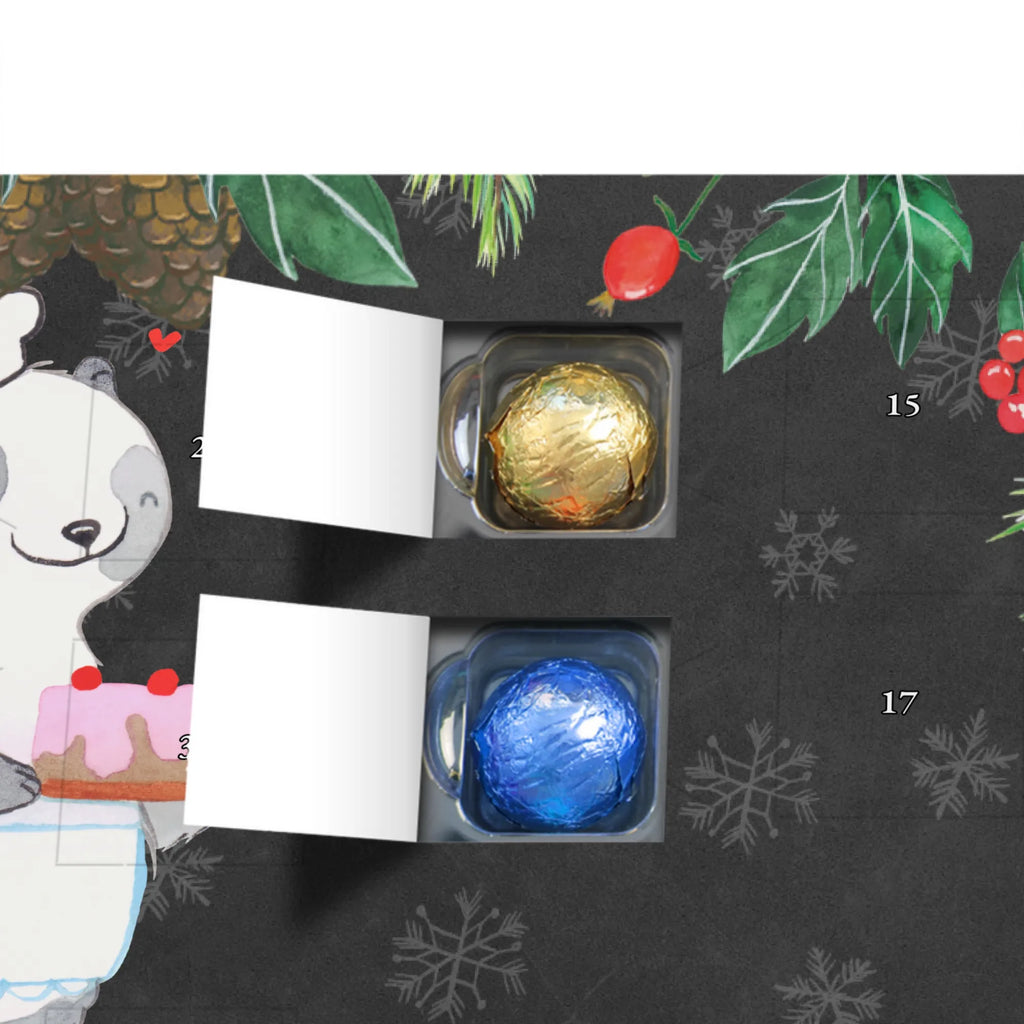 Personalisierter Schoko Adventskalender Panda Backen Personalisierter Adventskalender, Adventskalender mit Namen, Geschenk, Sport, Sportart, Hobby, Schenken, Danke, Dankeschön, Auszeichnung, Gewinn, Sportler, backen, Hobbybäcker, Kuchen backen