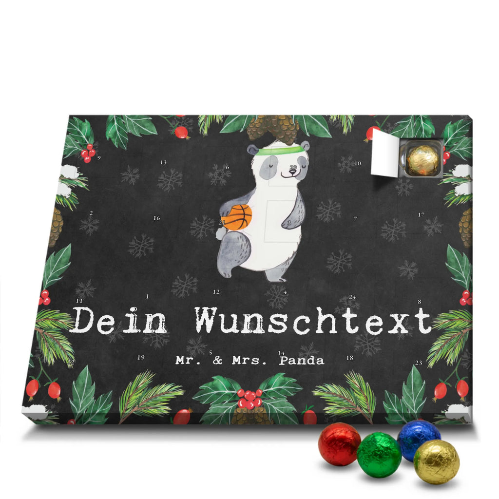 Personalisierter Schoko Adventskalender Panda Basketball Personalisierter Adventskalender, Adventskalender mit Namen, Geschenk, Sport, Sportart, Hobby, Schenken, Danke, Dankeschön, Auszeichnung, Gewinn, Sportler, Basketball, Basketball Verein, Basketball Verband, Basketballplatz