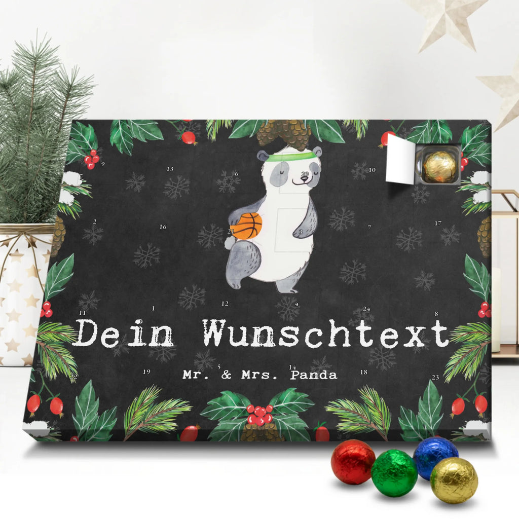 Personalisierter Schoko Adventskalender Panda Basketball Personalisierter Adventskalender, Adventskalender mit Namen, Geschenk, Sport, Sportart, Hobby, Schenken, Danke, Dankeschön, Auszeichnung, Gewinn, Sportler, Basketball, Basketball Verein, Basketball Verband, Basketballplatz