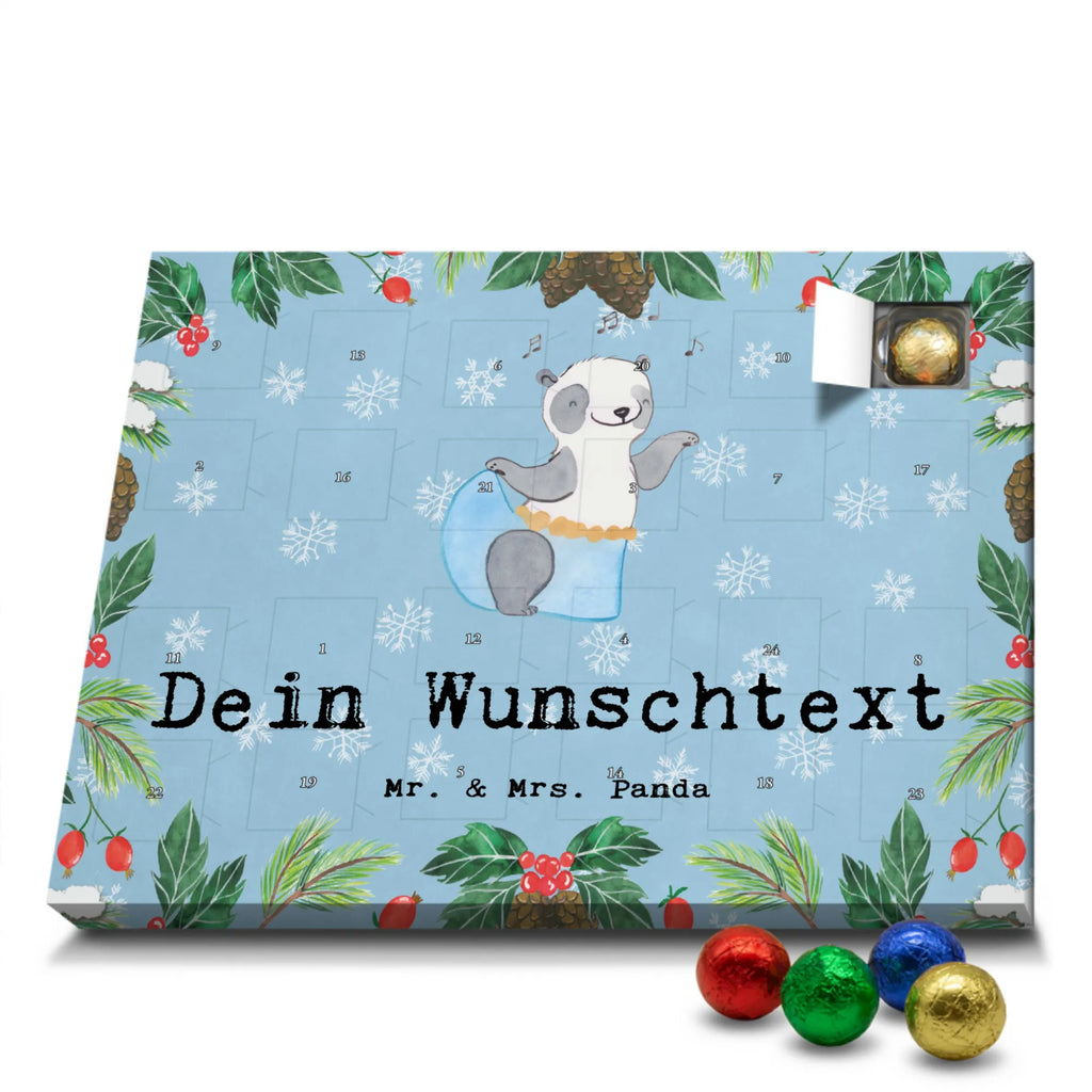 Personalisierter Schoko Adventskalender Panda Bauchtanz Personalisierter Adventskalender, Adventskalender mit Namen, Geschenk, Sport, Sportart, Hobby, Schenken, Danke, Dankeschön, Auszeichnung, Gewinn, Sportler, Bauchtanz, orientalischer Tanz, Tanzen