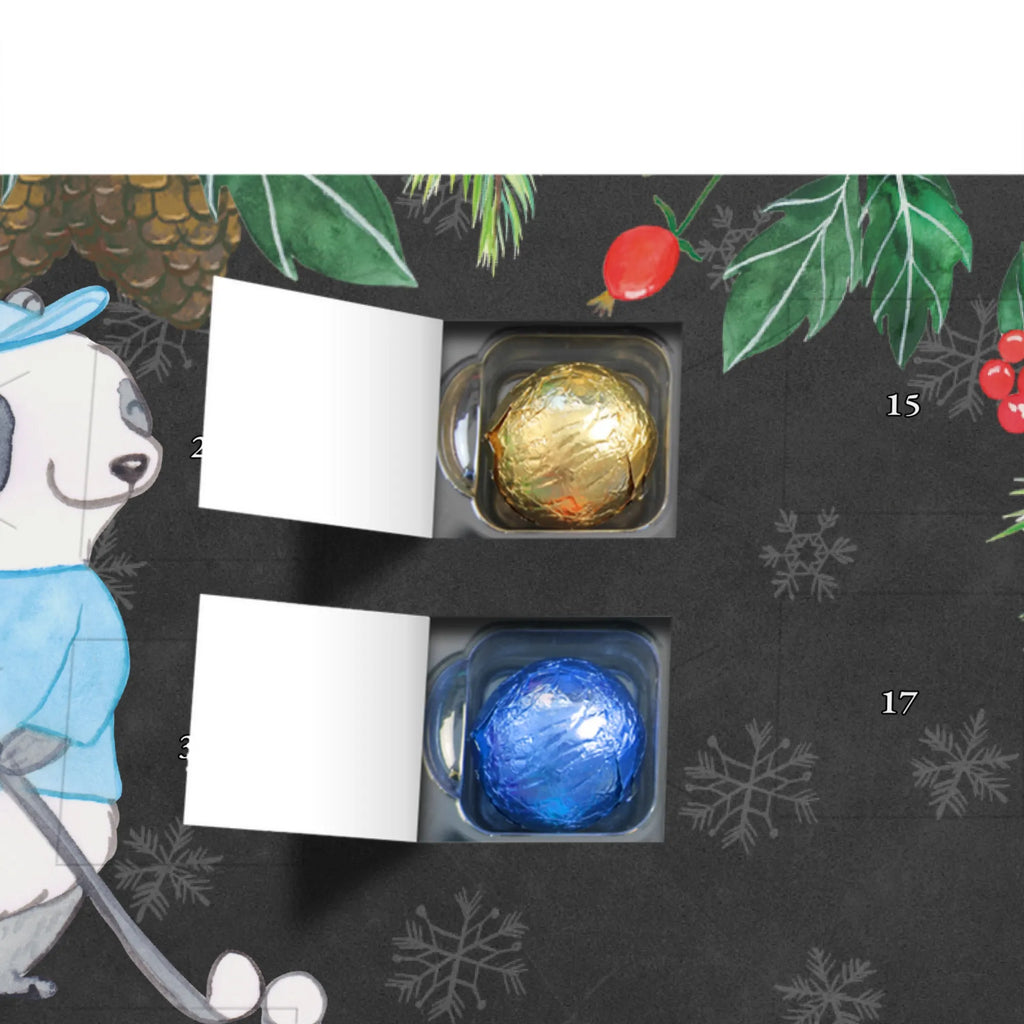 Personalisierter Schoko Adventskalender Panda Golfen Personalisierter Adventskalender, Adventskalender mit Namen, Geschenk, Sport, Sportart, Hobby, Schenken, Danke, Dankeschön, Auszeichnung, Gewinn, Sportler, Golfen, Golf spielen, Golfplatz, Golfturnier, Golf Verein