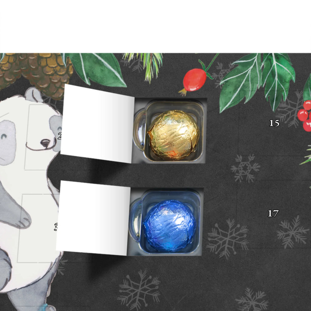 Personalisierter Schoko Adventskalender Panda Inliner fahren Personalisierter Adventskalender, Adventskalender mit Namen, Geschenk, Sport, Sportart, Hobby, Schenken, Danke, Dankeschön, Auszeichnung, Gewinn, Sportler, Inliner fahren, Rollschuh fahren, Rollerblades, inlinern