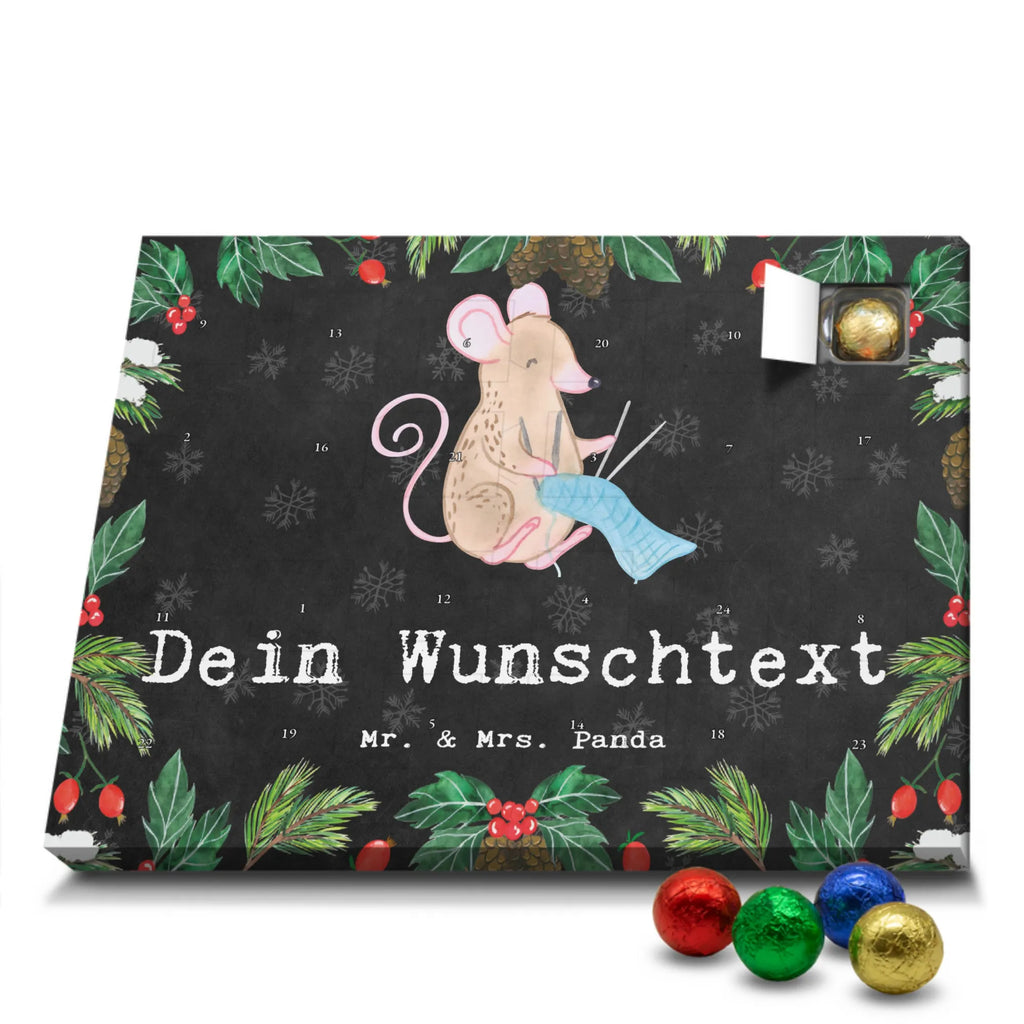 Personalisierter Schoko Adventskalender Maus Stricken Personalisierter Adventskalender, Adventskalender mit Namen, Geschenk, Sport, Sportart, Hobby, Schenken, Danke, Dankeschön, Auszeichnung, Gewinn, Sportler, Stricken, DIY