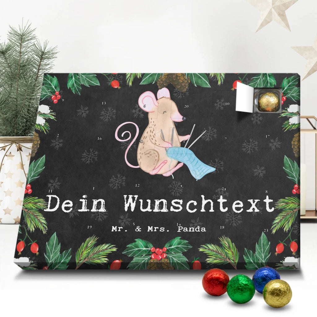 Personalisierter Schoko Adventskalender Maus Stricken Personalisierter Adventskalender, Adventskalender mit Namen, Geschenk, Sport, Sportart, Hobby, Schenken, Danke, Dankeschön, Auszeichnung, Gewinn, Sportler, Stricken, DIY