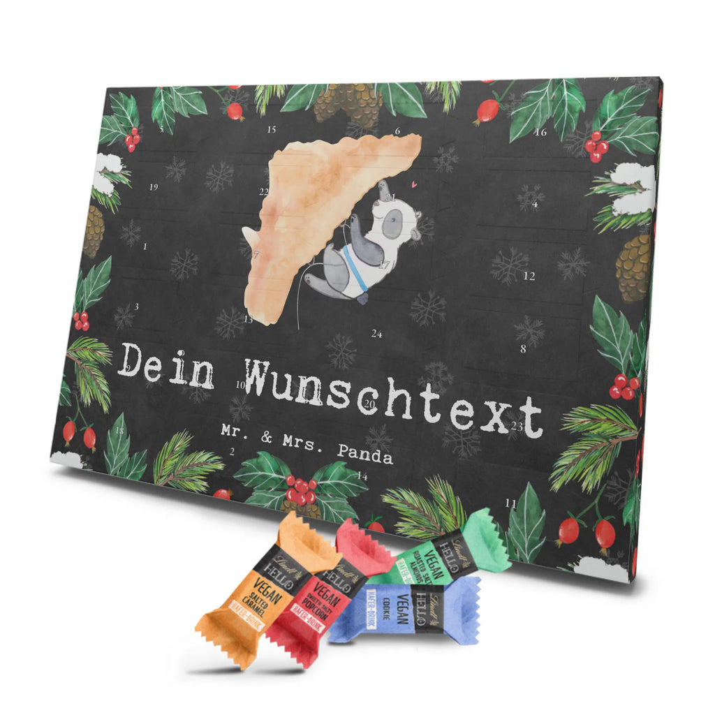 Personalisierter veganer Adventskalender Panda Klettern Personalisierter veganer Adventskalender, Geschenk, Sport, Sportart, Hobby, Schenken, Danke, Dankeschön, Auszeichnung, Gewinn, Sportler, Klettern, Bouldern, Kletterhalle, Klettersport