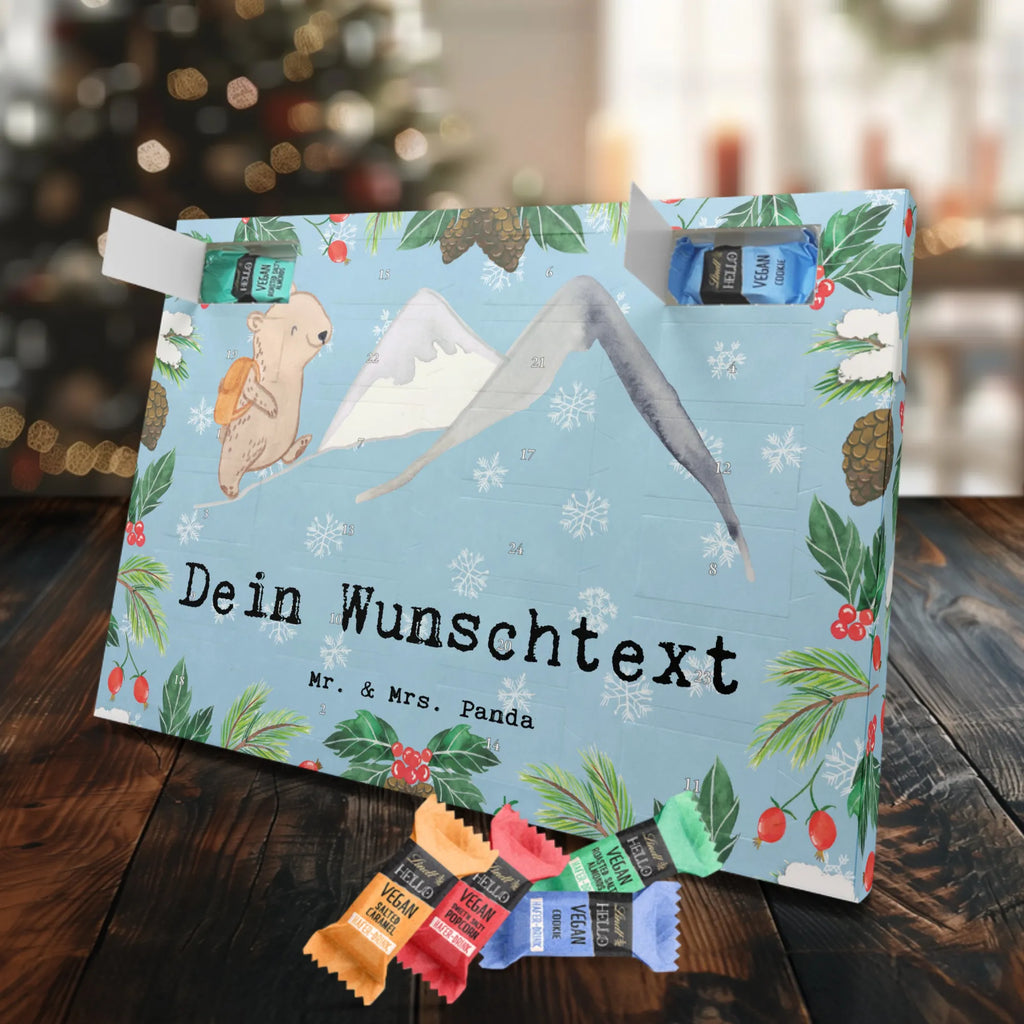 Personalisierter veganer Adventskalender Bär Bergsteigen Personalisierter veganer Adventskalender, Geschenk, Sport, Sportart, Hobby, Schenken, Danke, Dankeschön, Auszeichnung, Gewinn, Sportler, Bergsteigen, wandern, Bergsport, Trekking, Alpinismus, Alpinwandern