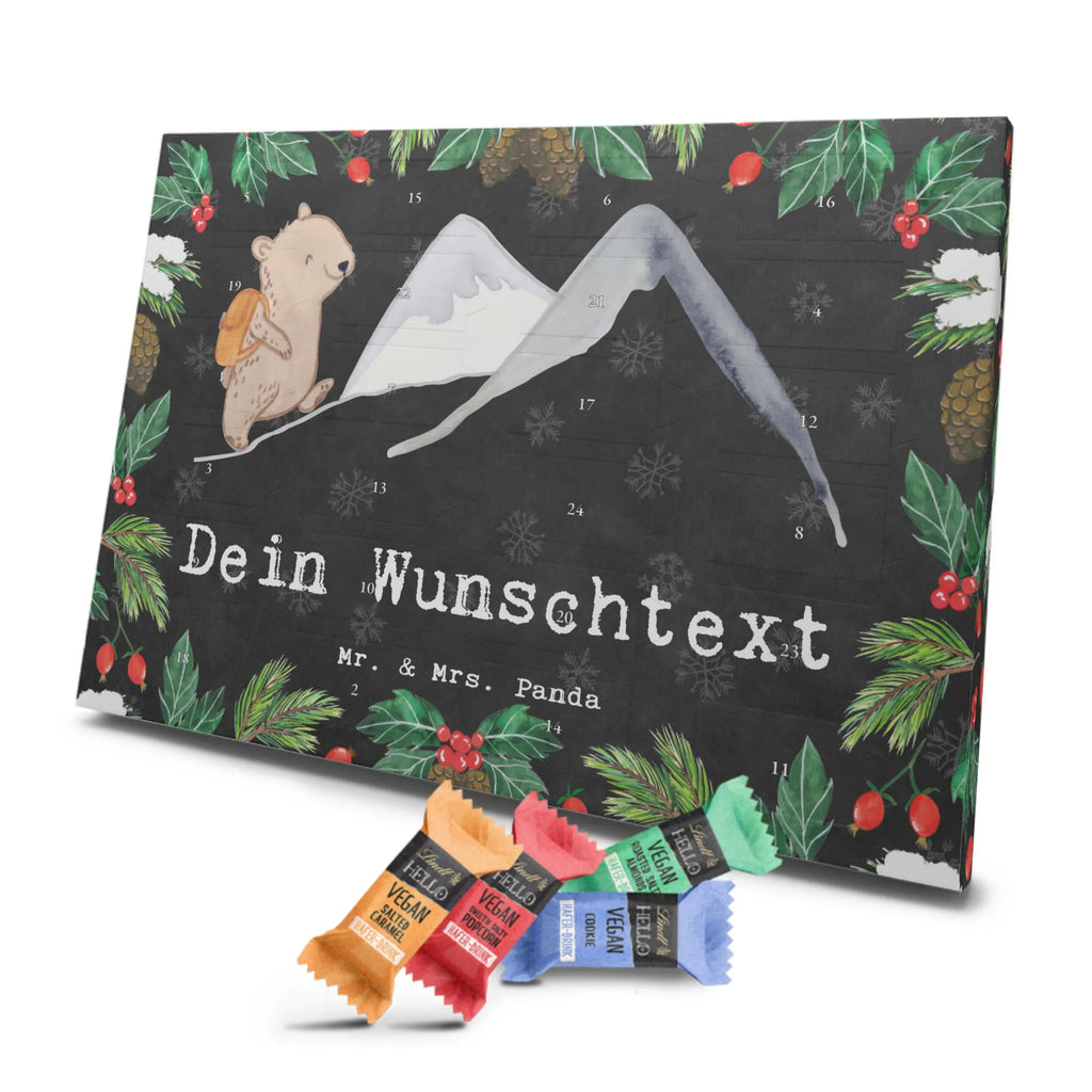 Personalisierter veganer Adventskalender Bär Bergsteigen Personalisierter veganer Adventskalender, Geschenk, Sport, Sportart, Hobby, Schenken, Danke, Dankeschön, Auszeichnung, Gewinn, Sportler, Bergsteigen, wandern, Bergsport, Trekking, Alpinismus, Alpinwandern