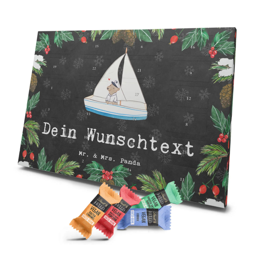 Personalisierter veganer Adventskalender Bär Segeln Personalisierter veganer Adventskalender, Geschenk, Sport, Sportart, Hobby, Schenken, Danke, Dankeschön, Auszeichnung, Gewinn, Sportler, segeln, Segeltörn, Segelboot, Segelschule, Yachtclub