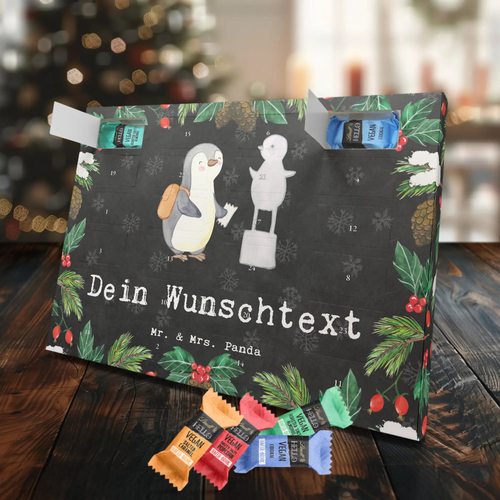 Personalisierter veganer Adventskalender Pinguin Museum besuchen Personalisierter veganer Adventskalender, Geschenk, Sport, Sportart, Hobby, Schenken, Danke, Dankeschön, Auszeichnung, Gewinn, Sportler, Museum besuchen, Museen