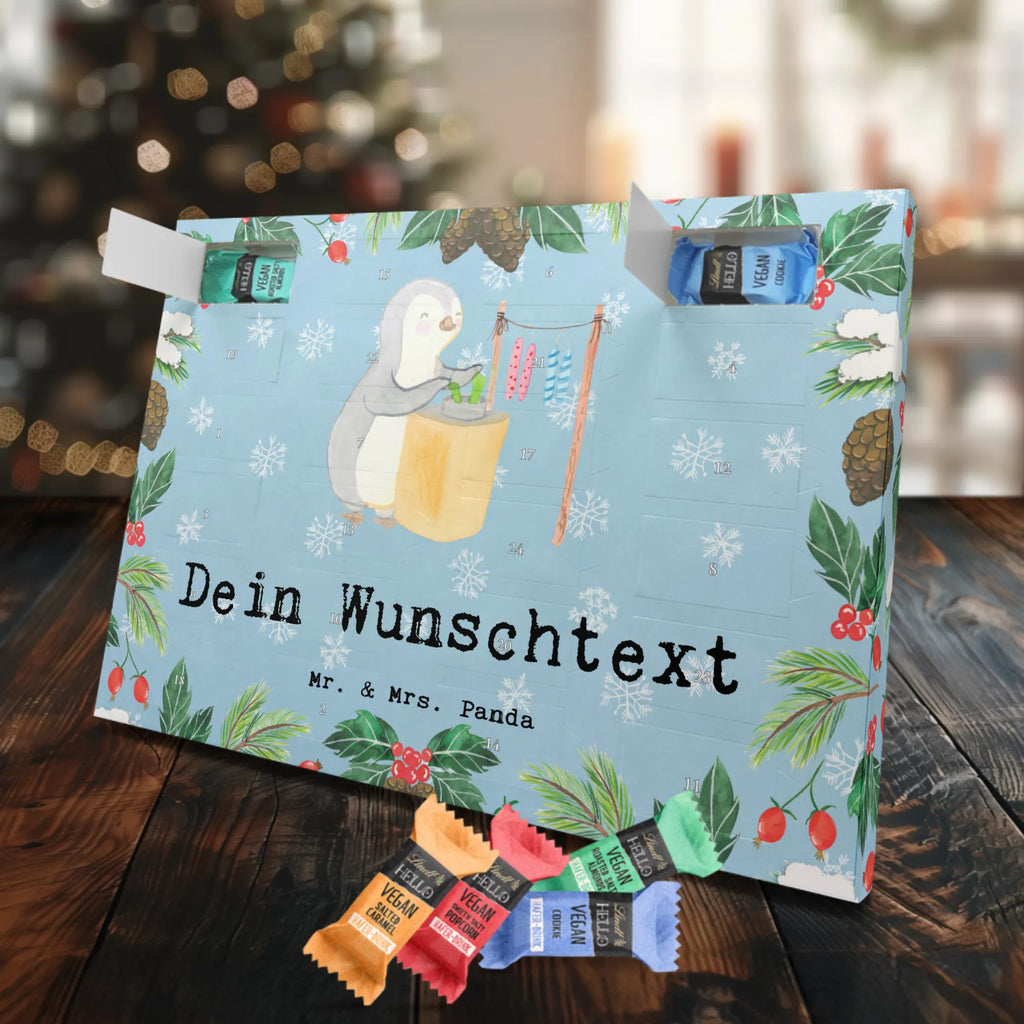 Personalisierter veganer Adventskalender Pinguin Kerzenziehen Personalisierter veganer Adventskalender, Geschenk, Sport, Sportart, Hobby, Schenken, Danke, Dankeschön, Auszeichnung, Gewinn, Sportler, Kerzenziehen, Kerzen ziehen. DIY, Deko basteln