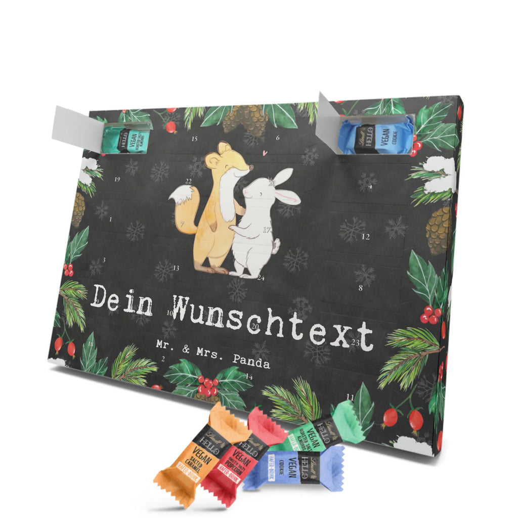 Personalisierter veganer Adventskalender Fuchs Hase Freunde treffen Personalisierter veganer Adventskalender, Geschenk, Sport, Sportart, Hobby, Schenken, Danke, Dankeschön, Auszeichnung, Gewinn, Sportler, Freunde treffen