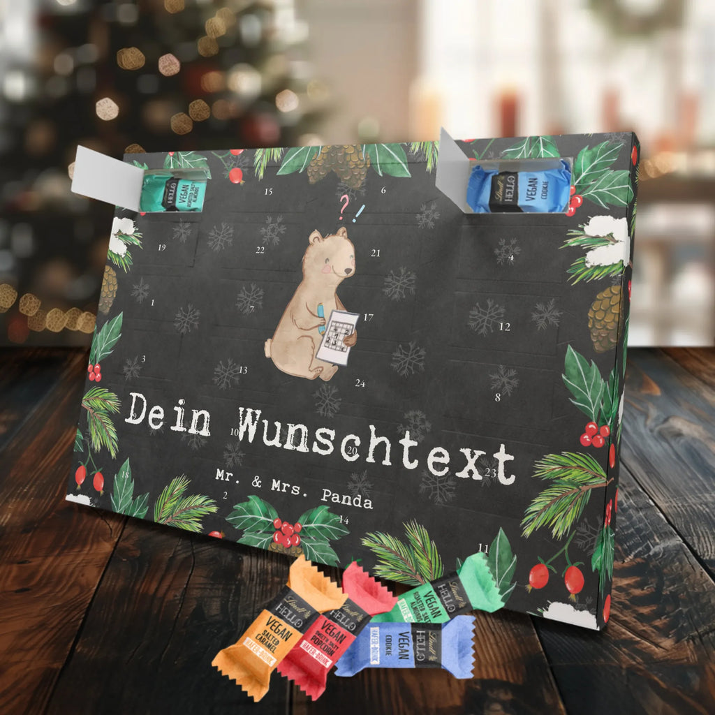 Personalisierter veganer Adventskalender Bär Rätsel lösen Personalisierter veganer Adventskalender, Geschenk, Sport, Sportart, Hobby, Schenken, Danke, Dankeschön, Auszeichnung, Gewinn, Sportler, Rätsel lösen, Kreuzworträtsel lösen, Knobeln, Gedächtnistraining, Gedächtnissport