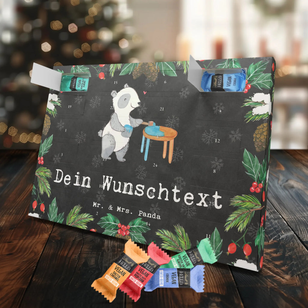 Personalisierter veganer Adventskalender Panda Möbel restaurieren Personalisierter veganer Adventskalender, Geschenk, Sport, Sportart, Hobby, Schenken, Danke, Dankeschön, Auszeichnung, Gewinn, Sportler, Möbel restaurieren, antike Möbel restaurieren, Handwerk, Restaurator