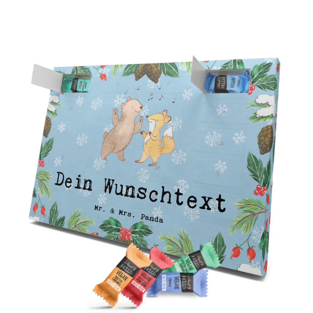 Personalisierter veganer Adventskalender Bär & Fuchs Disco Personalisierter veganer Adventskalender, Geschenk, Sport, Sportart, Hobby, Schenken, Danke, Dankeschön, Auszeichnung, Gewinn, Sportler, Disco, Clubs, Tanzen, Feiern, Clubbing