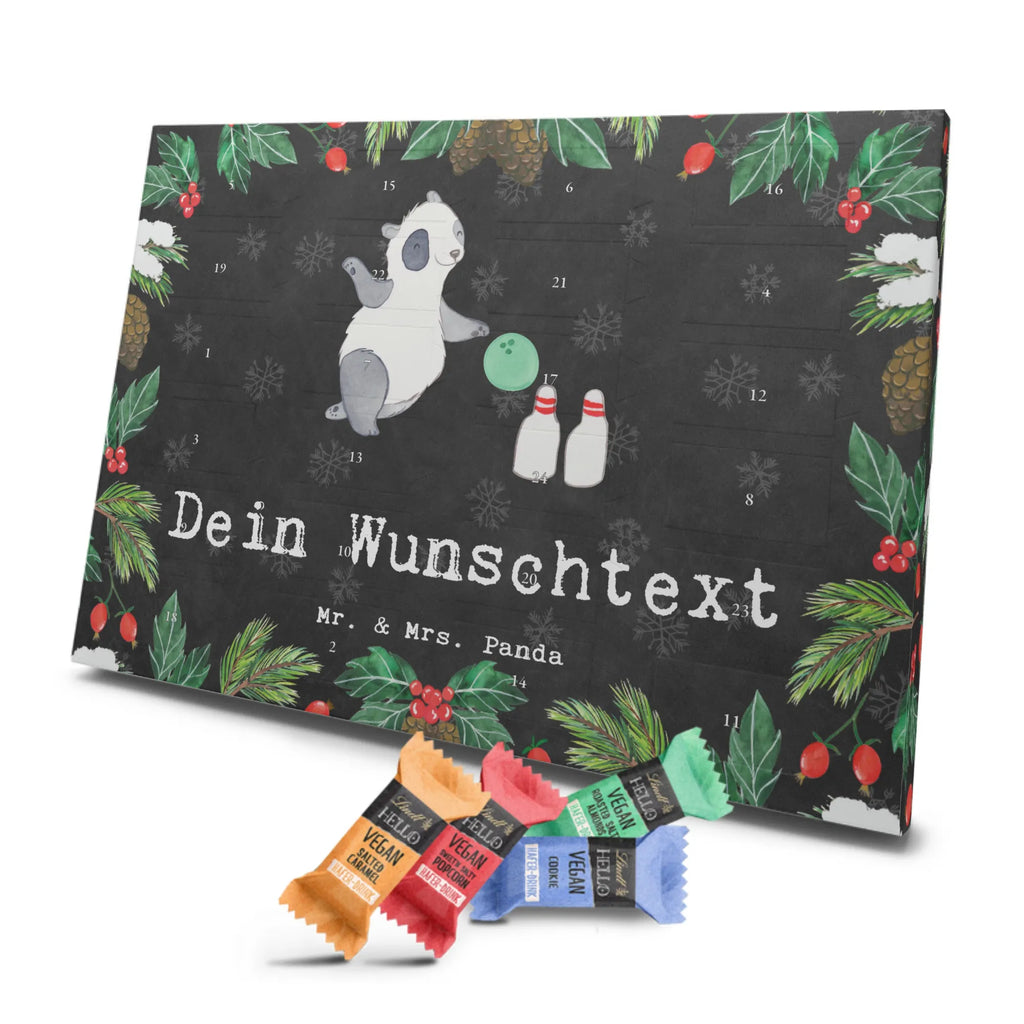 Personalisierter veganer Adventskalender Panda Bowling Personalisierter veganer Adventskalender, Geschenk, Sport, Sportart, Hobby, Schenken, Danke, Dankeschön, Auszeichnung, Gewinn, Sportler, Bowling, Bowlen gehen, Bowling Center