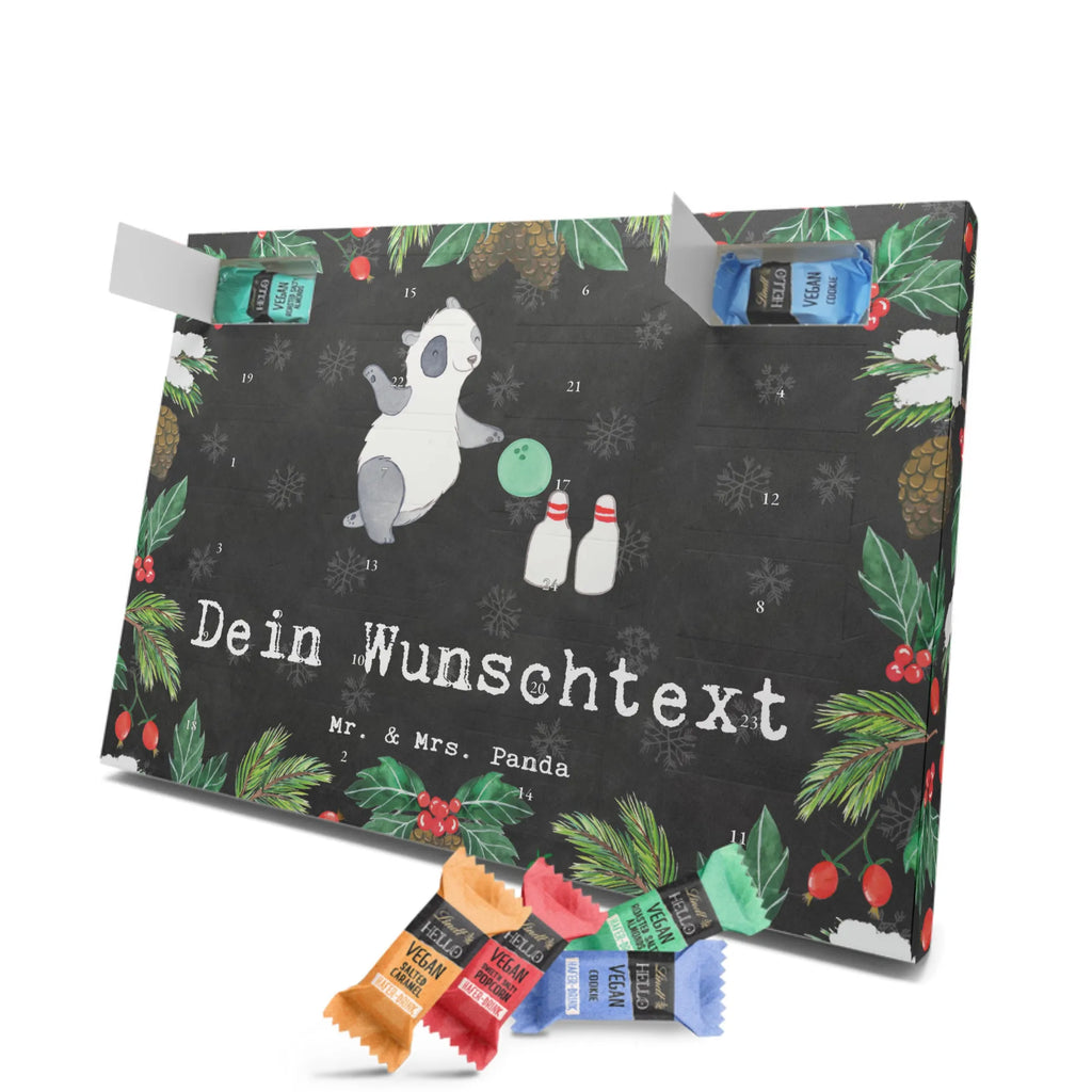 Personalisierter veganer Adventskalender Panda Bowling Personalisierter veganer Adventskalender, Geschenk, Sport, Sportart, Hobby, Schenken, Danke, Dankeschön, Auszeichnung, Gewinn, Sportler, Bowling, Bowlen gehen, Bowling Center