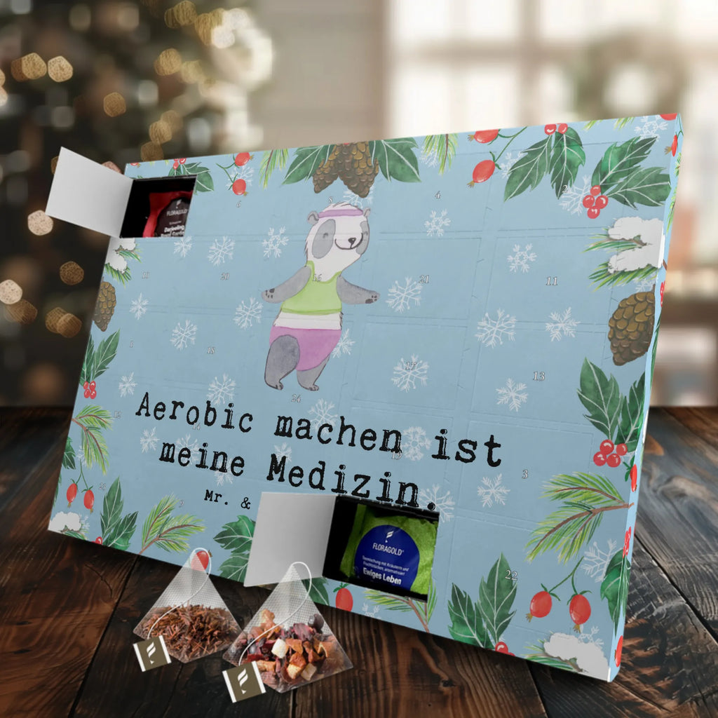 Tee Adventskalender Panda Aerobic Adventskalender, Kerzen Adventskalender, Duftkerzen Adventskalender, Geschenk, Sport, Sportart, Hobby, Schenken, Danke, Dankeschön, Auszeichnung, Gewinn, Sportler, Aerobic, Aerobic Fitness, Fitnessstudio