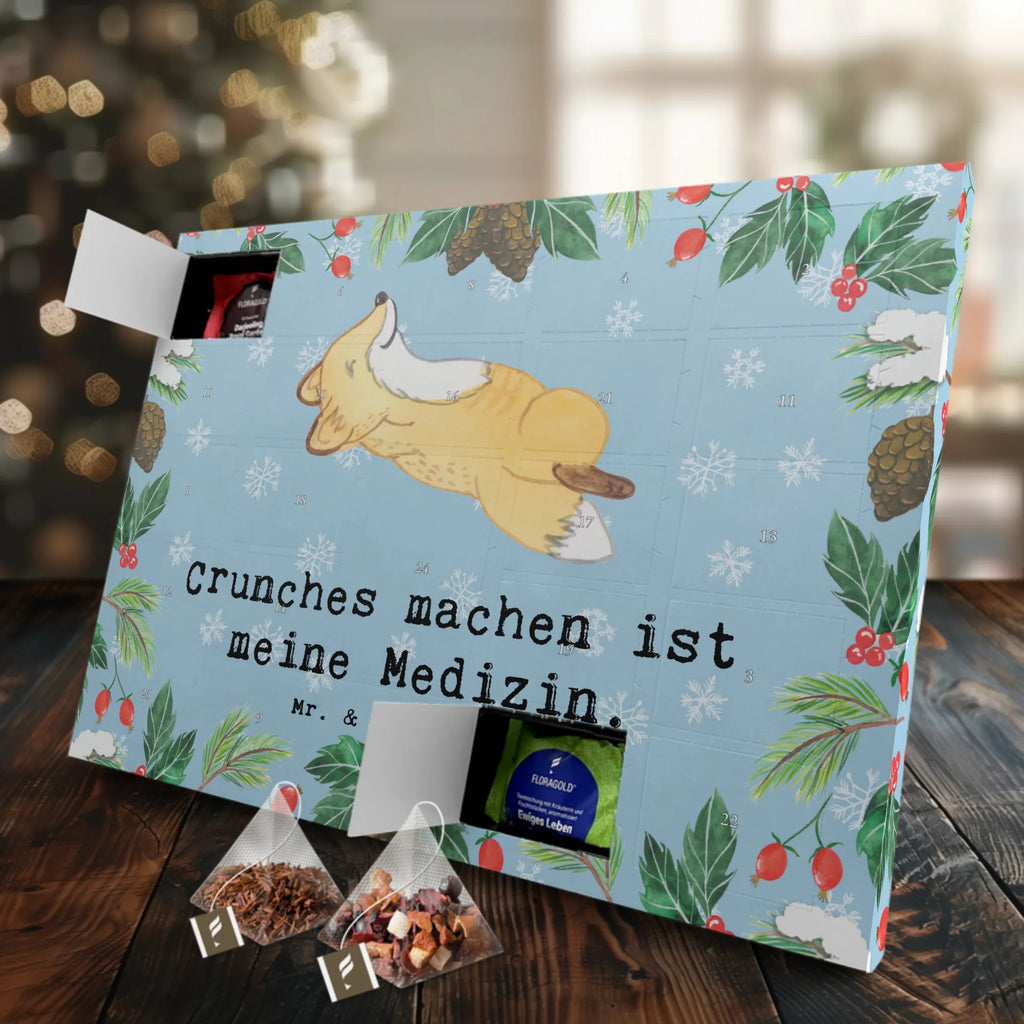 Tee Adventskalender Fuchs Crunches Adventskalender, Kerzen Adventskalender, Duftkerzen Adventskalender, Geschenk, Sport, Sportart, Hobby, Schenken, Danke, Dankeschön, Auszeichnung, Gewinn, Sportler, Crunches, Fitness, Bauchpressen, Fitnessstudio